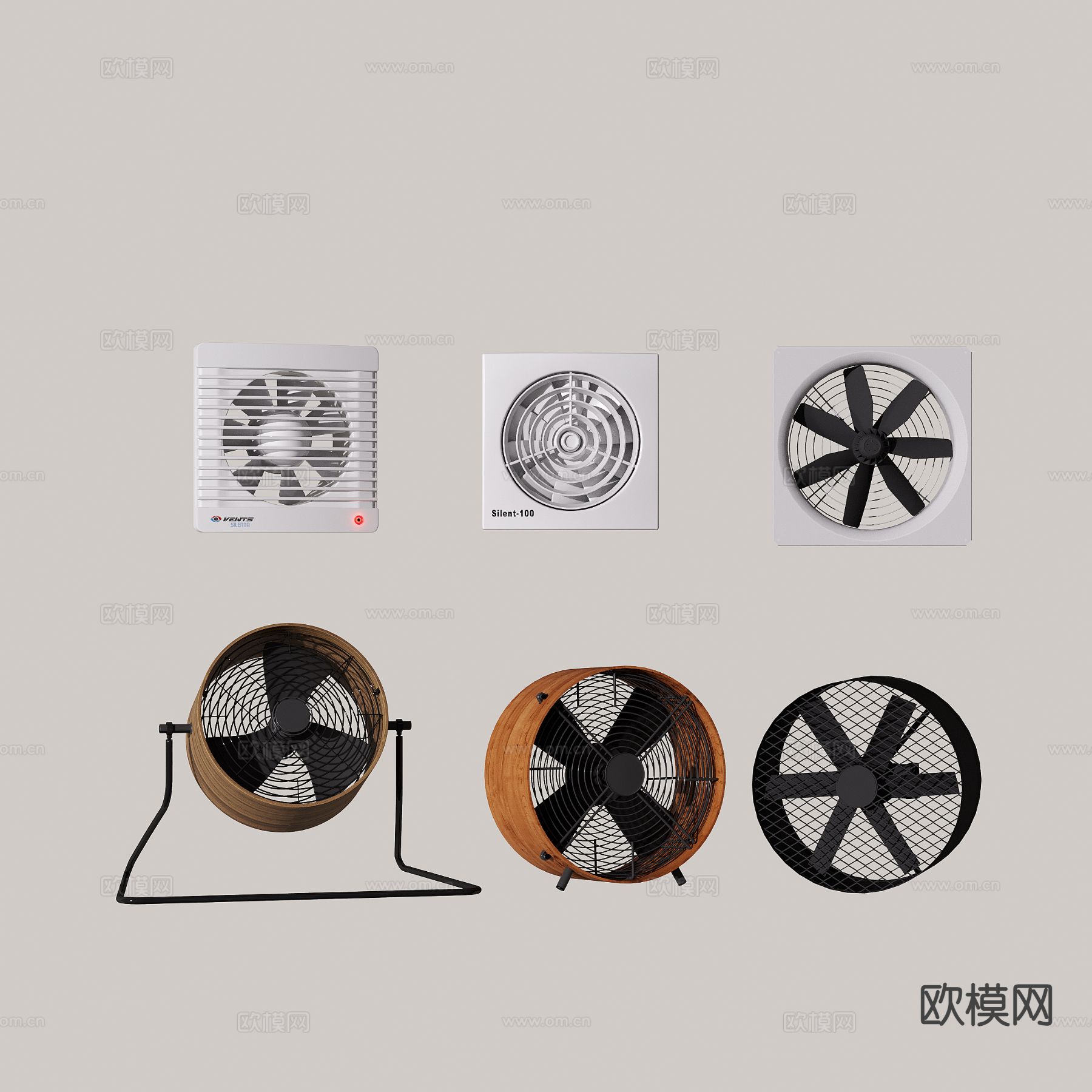 排风扇 换气扇 通风扇su模型