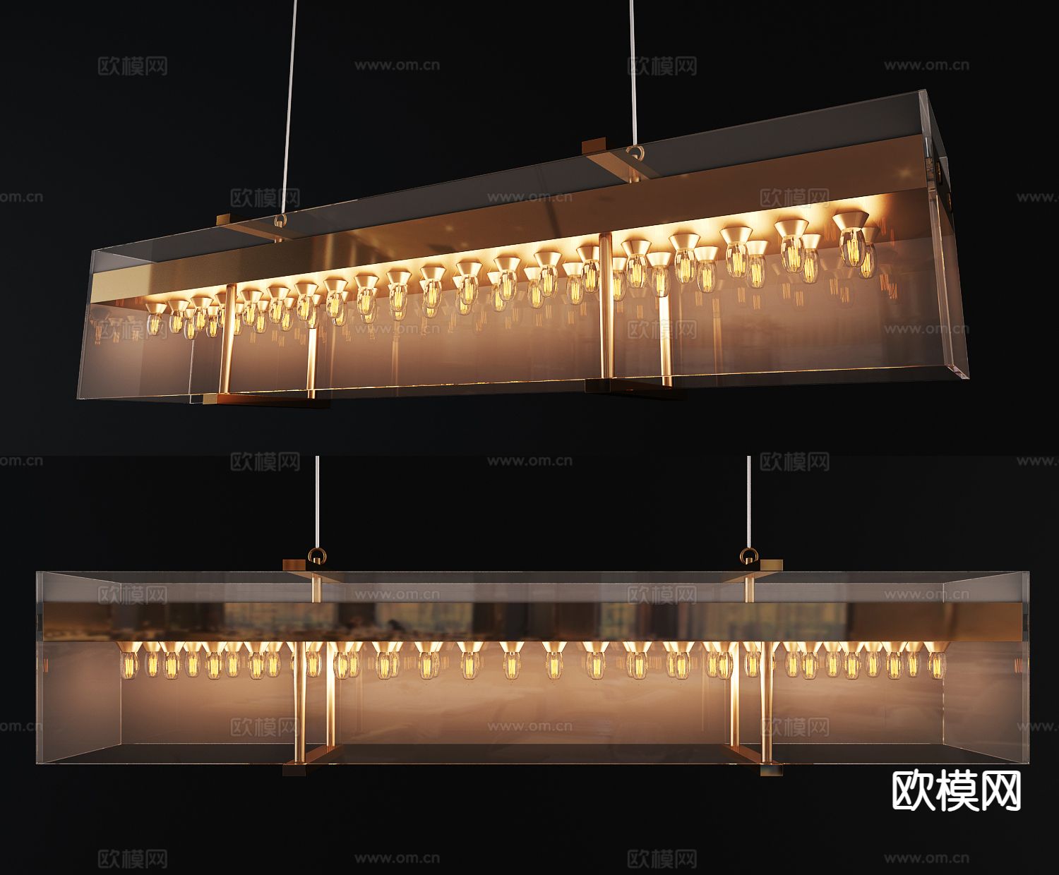 轻奢装饰灯 大堂灯su模型下载（渲染图2）