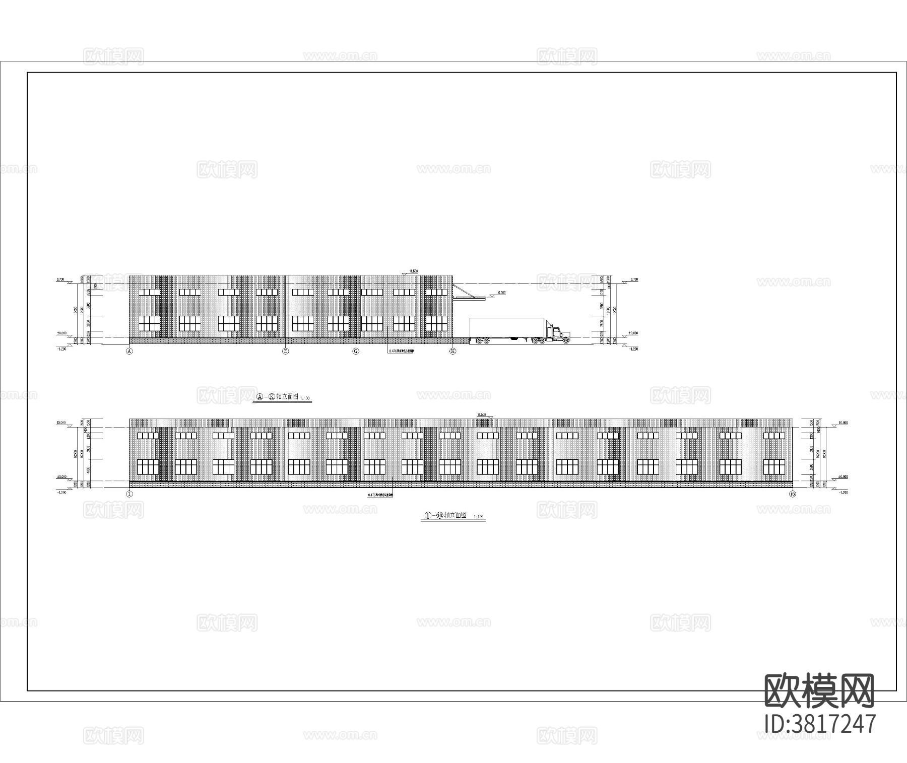 钢构厂房  建筑CAD施工图