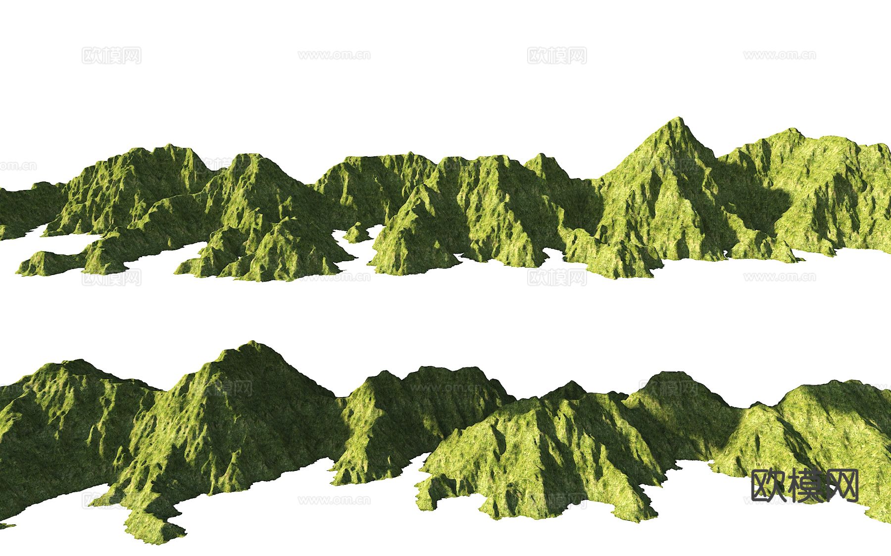 景观群山 山体地形 山地公园地形 山脉3d模型