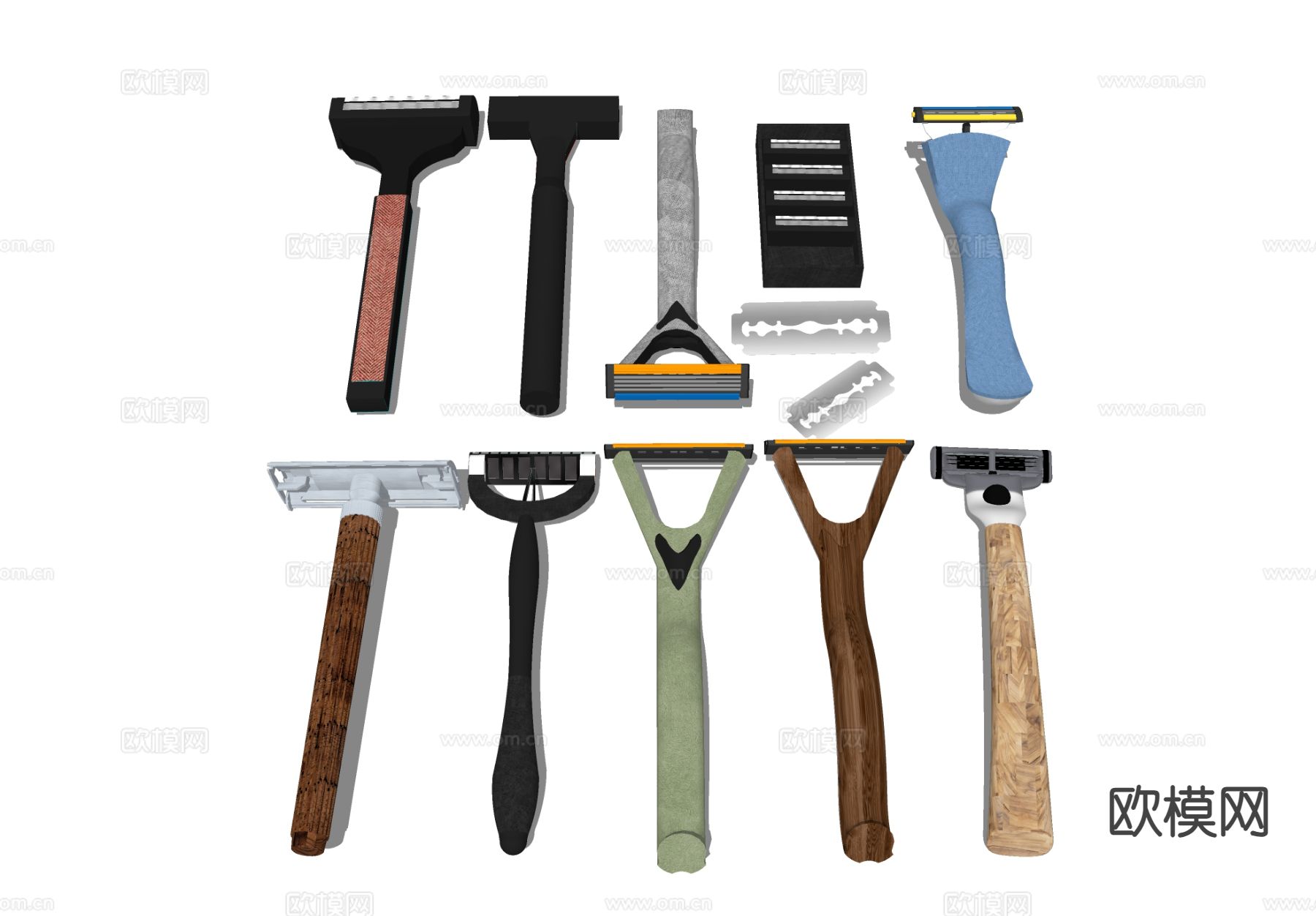 刮胡刀 剃须刀su模型下载（渲染图1）