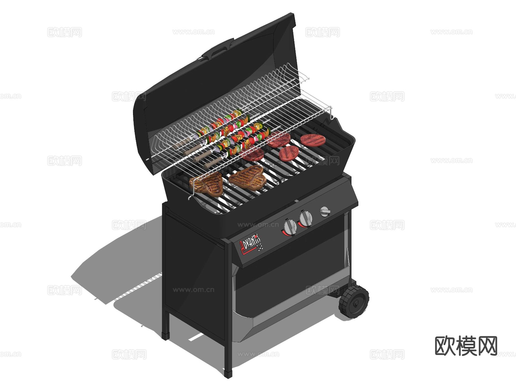 厨房用品 烧烤架su模型