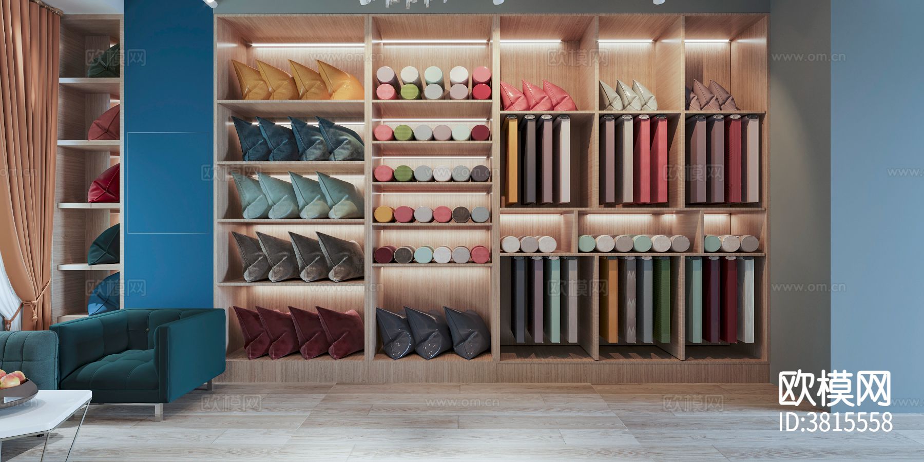 床品店 软装店装修效果图下载（渲染图2）