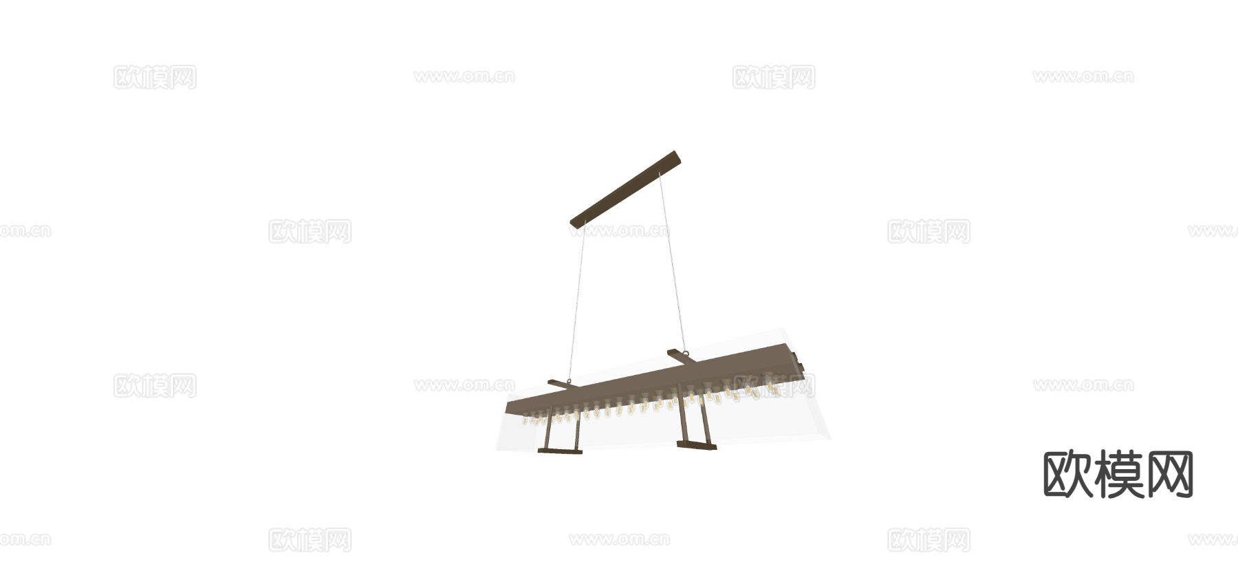 轻奢装饰灯 大堂灯su模型下载（渲染图1）