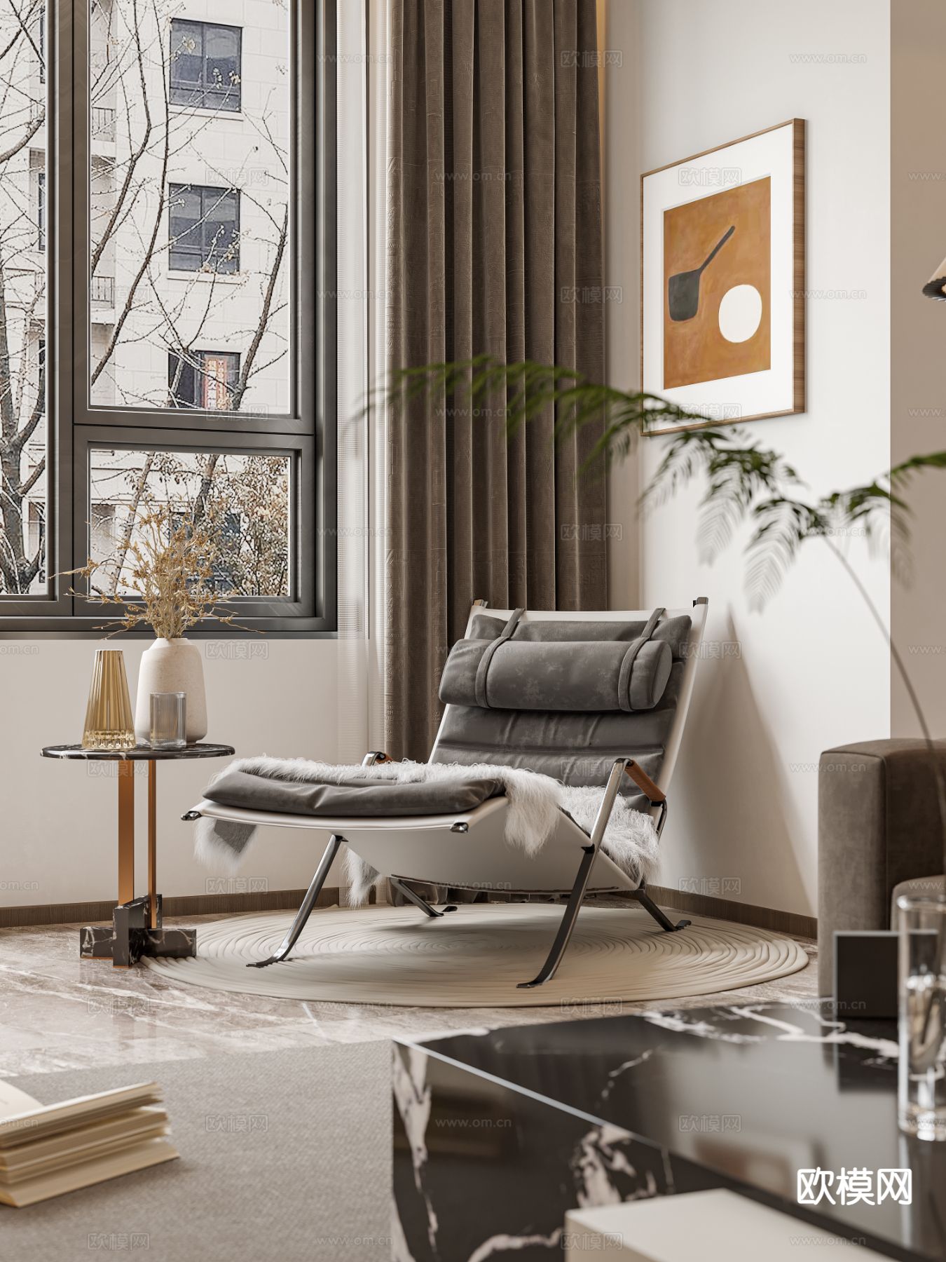 意式客餐厅3d模型下载（渲染图2）