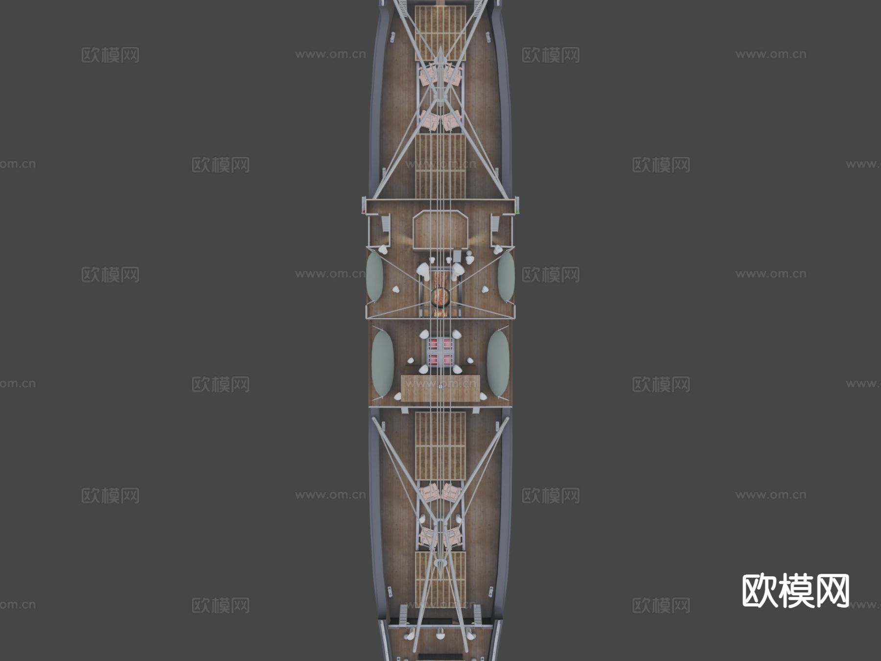 费里斯蒸汽货轮 轮船3d模型