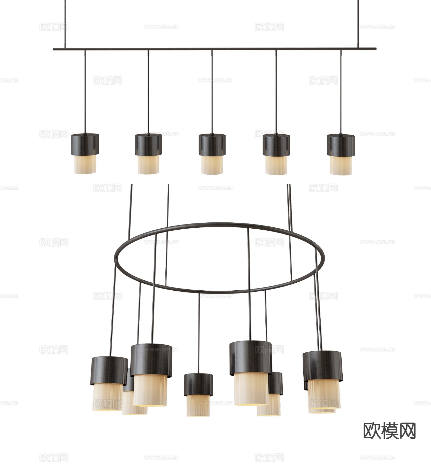 创意吊灯 大厅吊灯su模型下载（渲染图2）