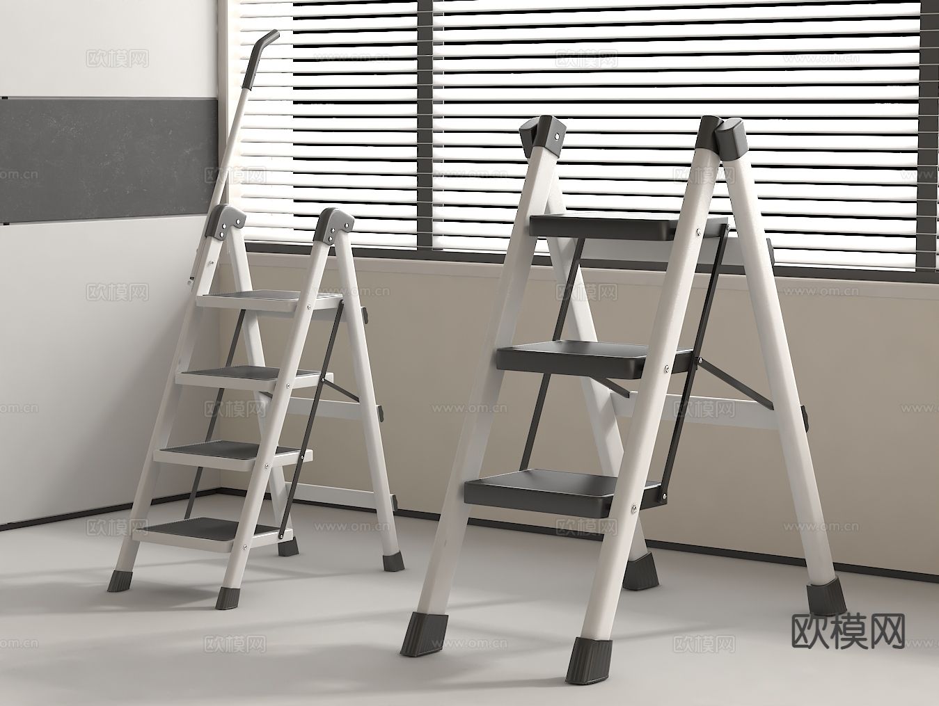 梯子 人字梯 爬梯 折叠梯3d模型下载