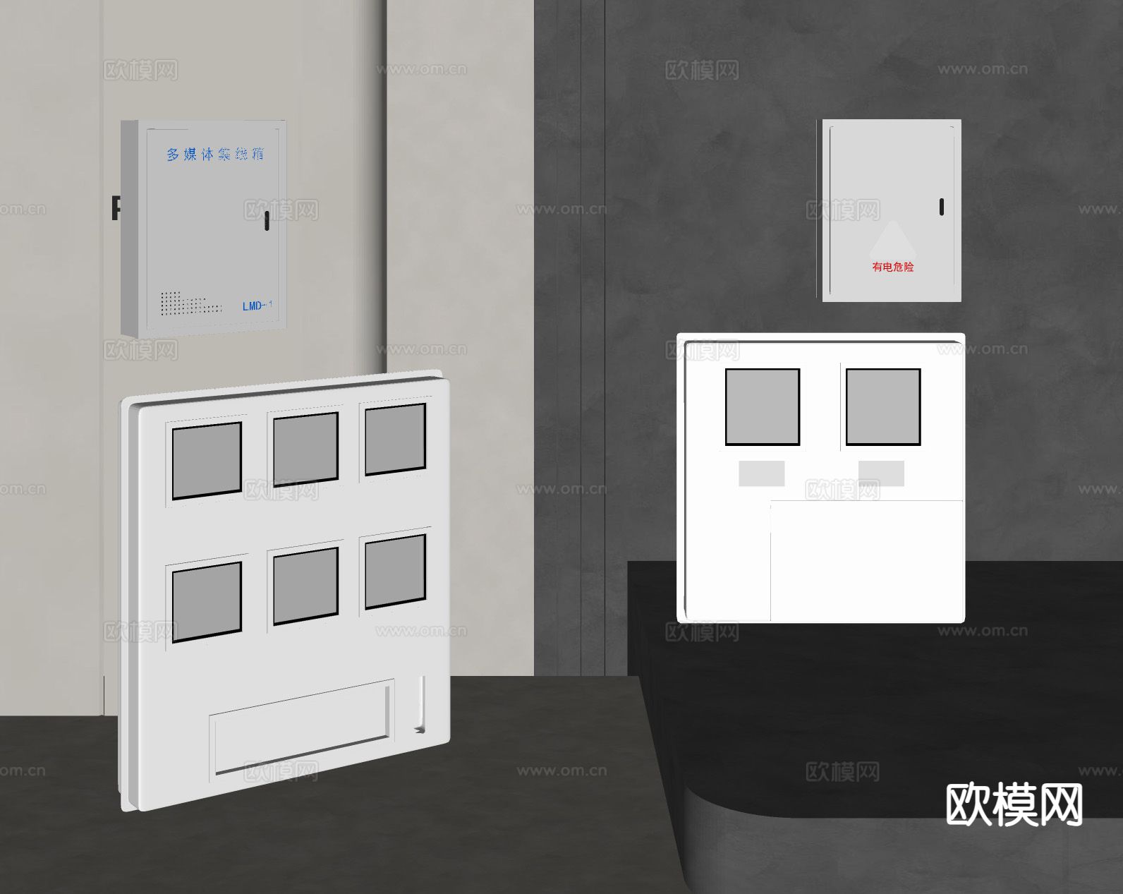 供电设备 配电箱 电力箱 电表箱su模型