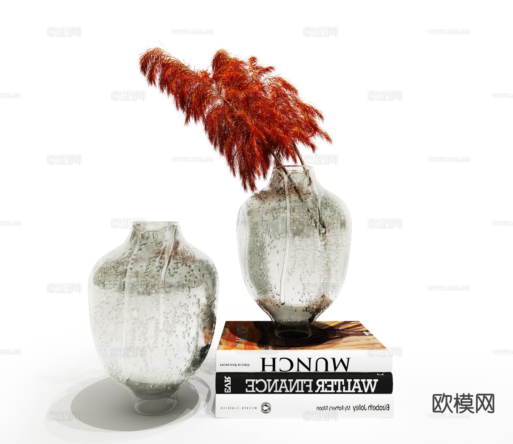 现代花卉 花瓶 装饰品su模型