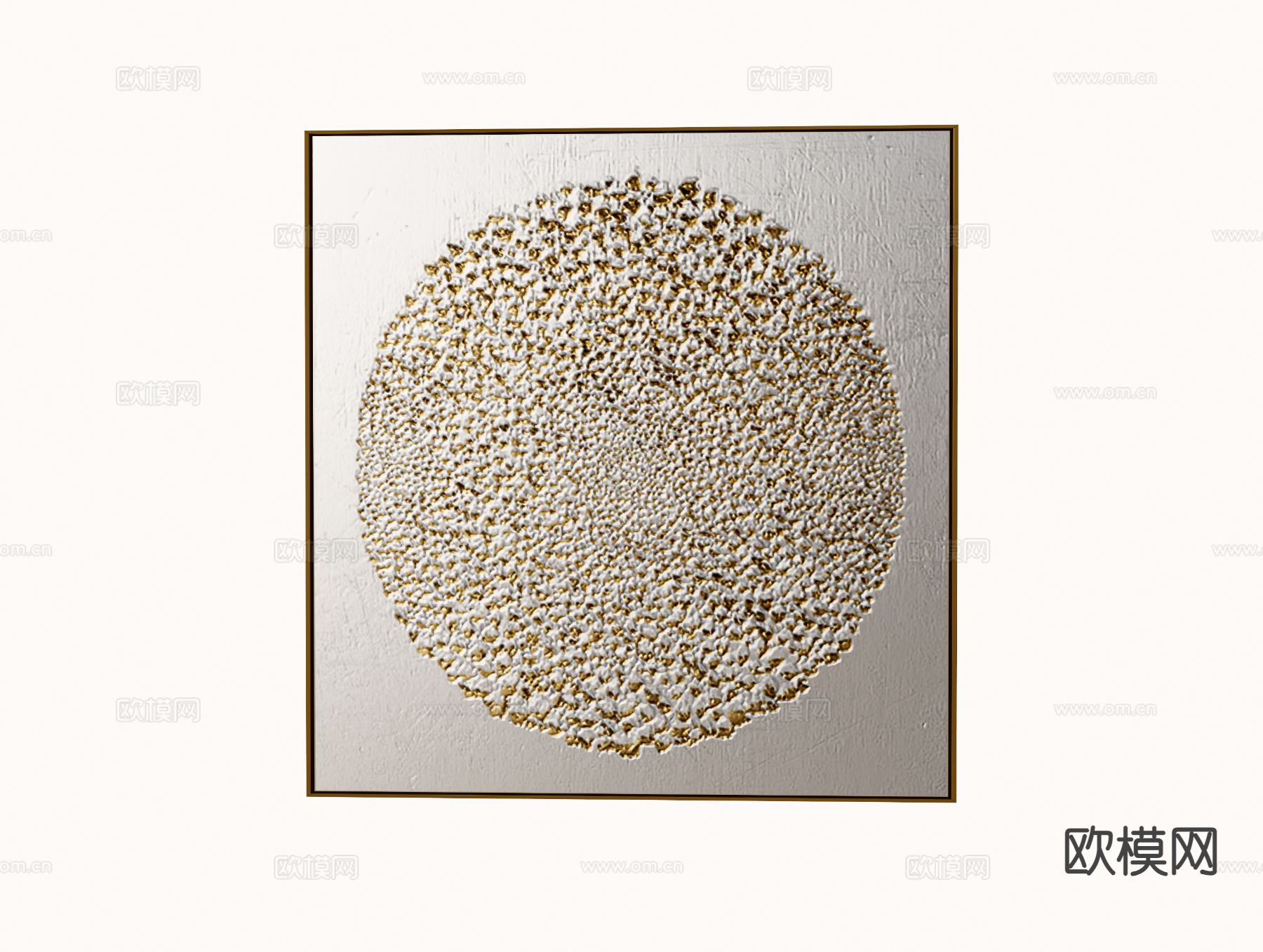 现代轻奢装饰画su模型下载（渲染图2）