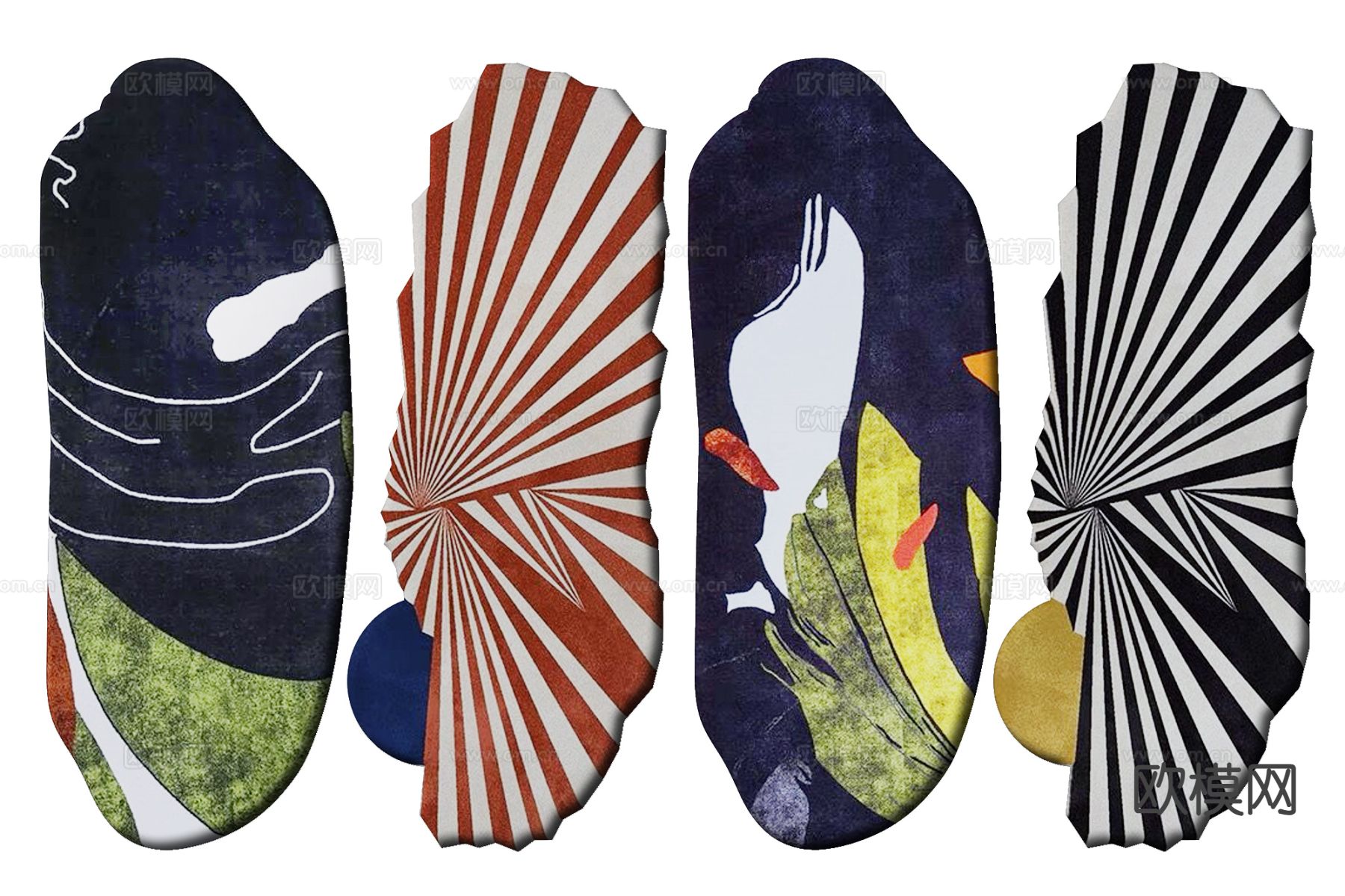 异形地毯 方毯su模型下载（渲染图2）