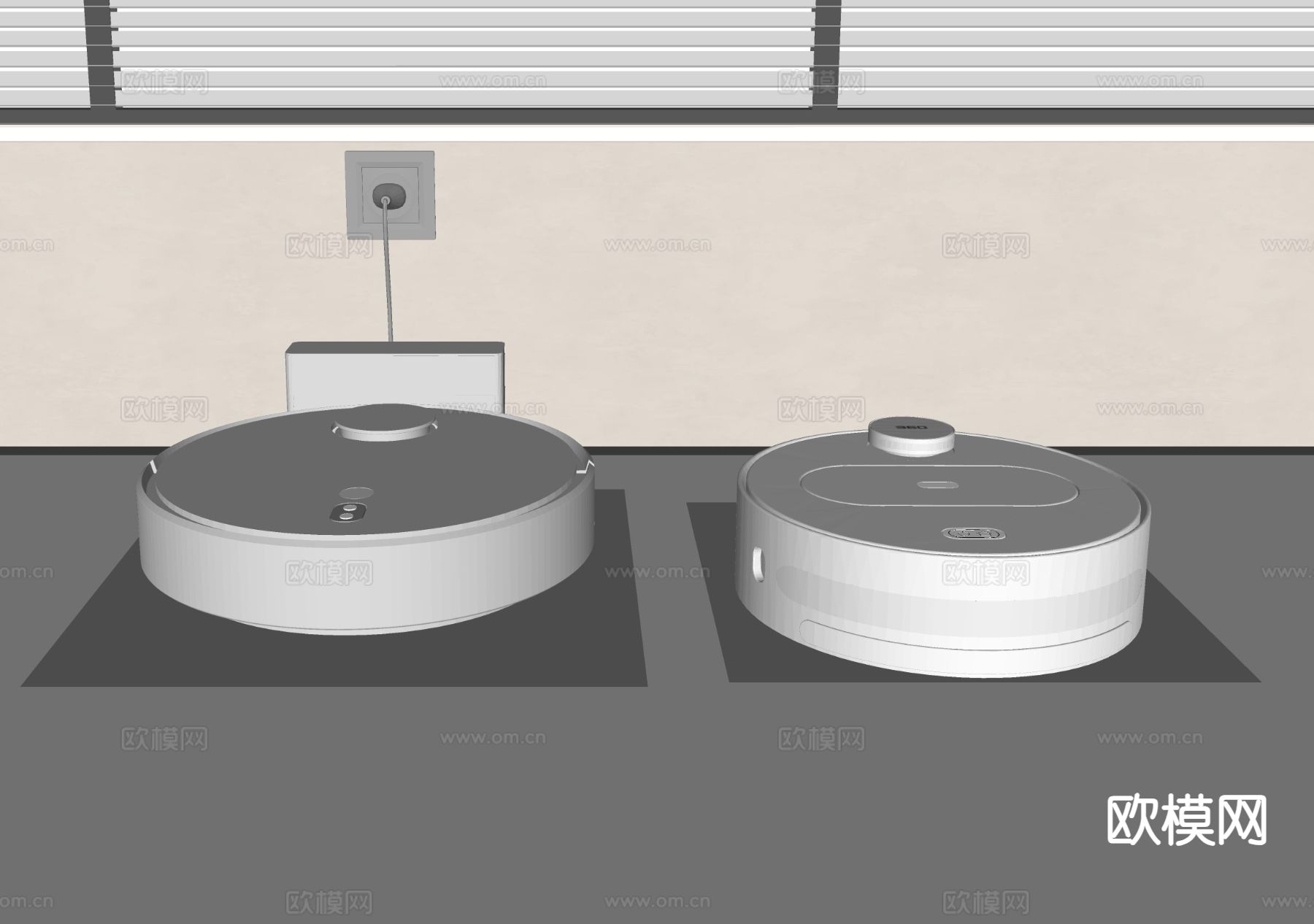 扫地机 扫地机器人su模型