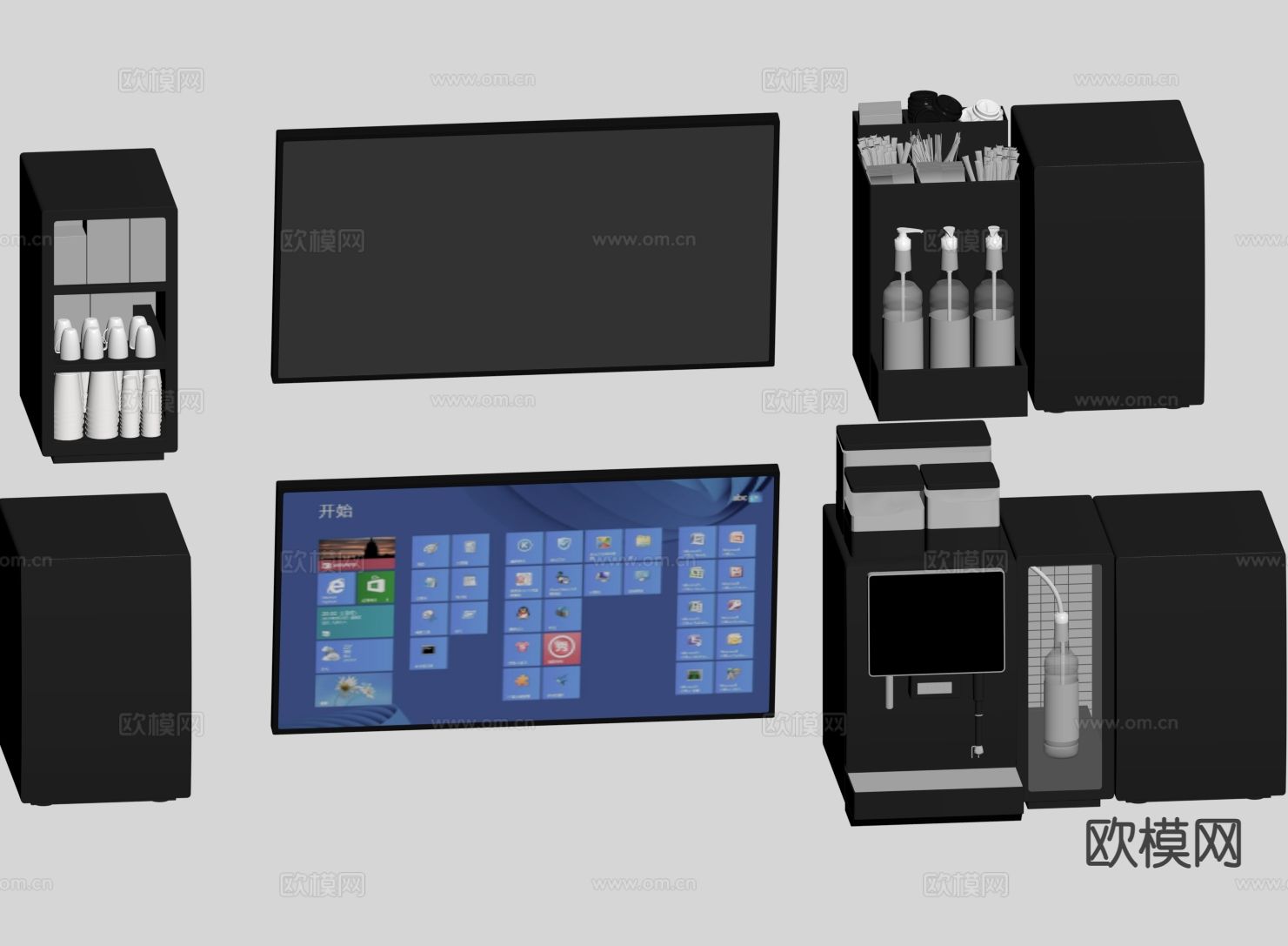 数码器材 咖啡机 显示屏su模型