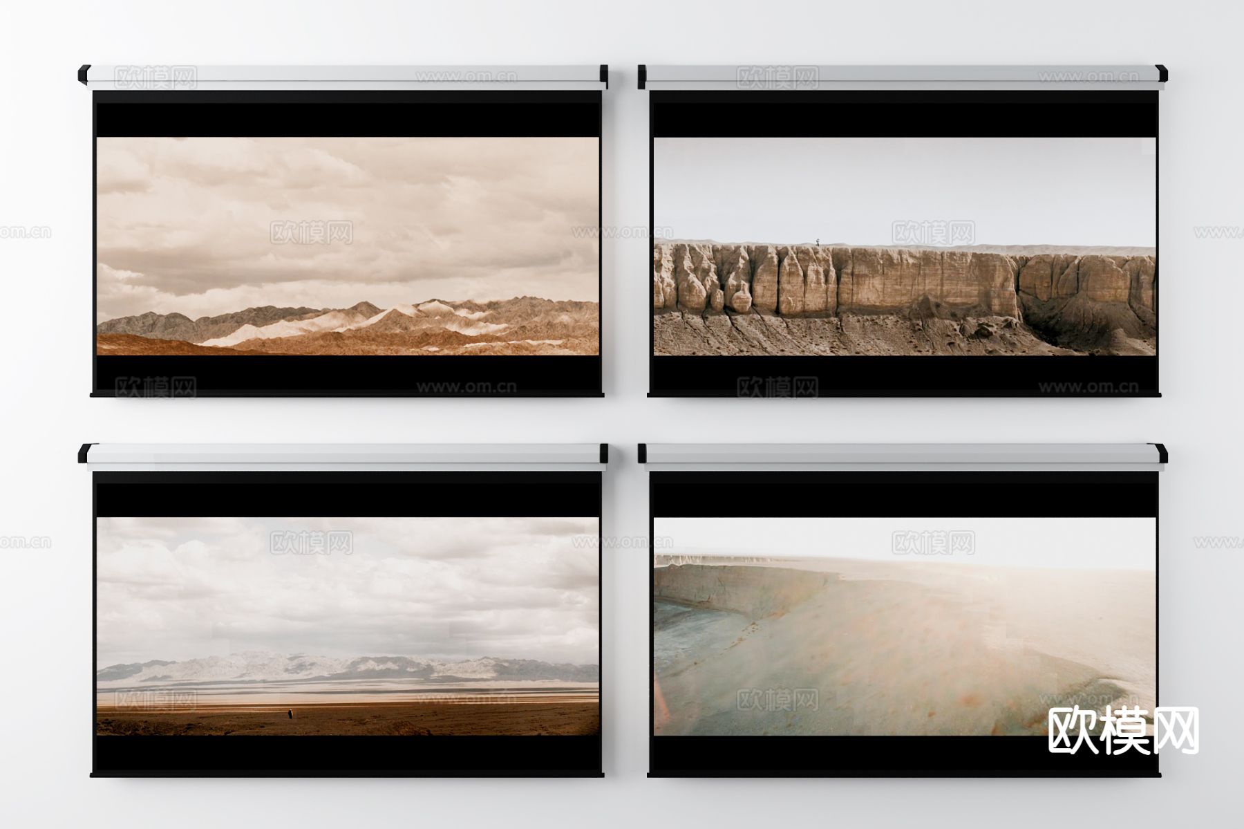 投影仪 幕布su模型下载（渲染图2）