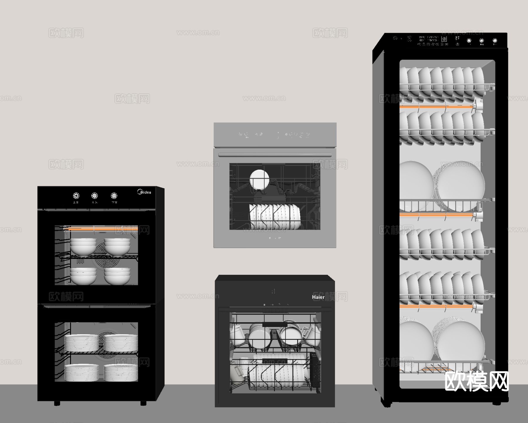 厨房电器 消毒柜 洗碗机su模型