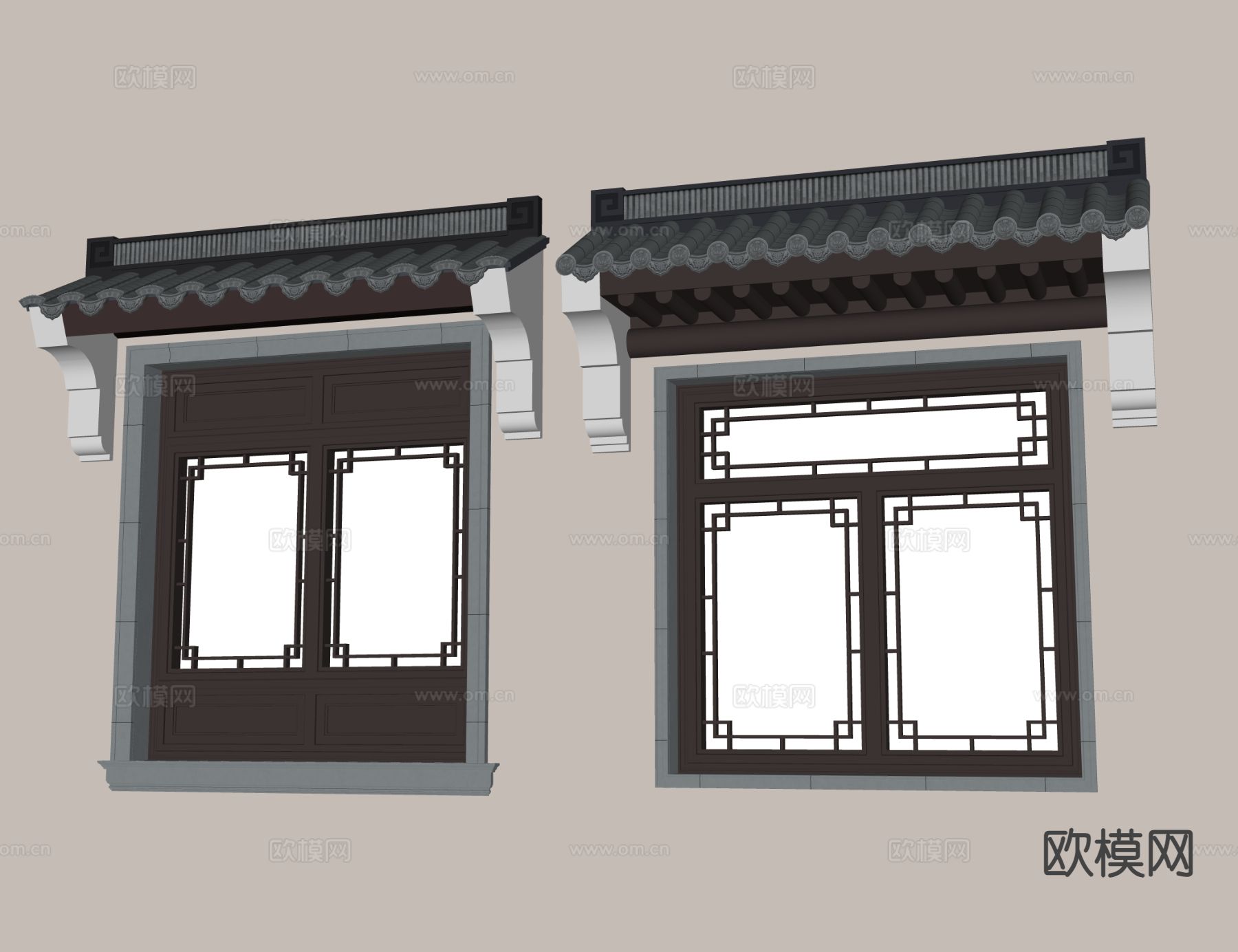 中式屋檐 屋顶 飞檐su模型