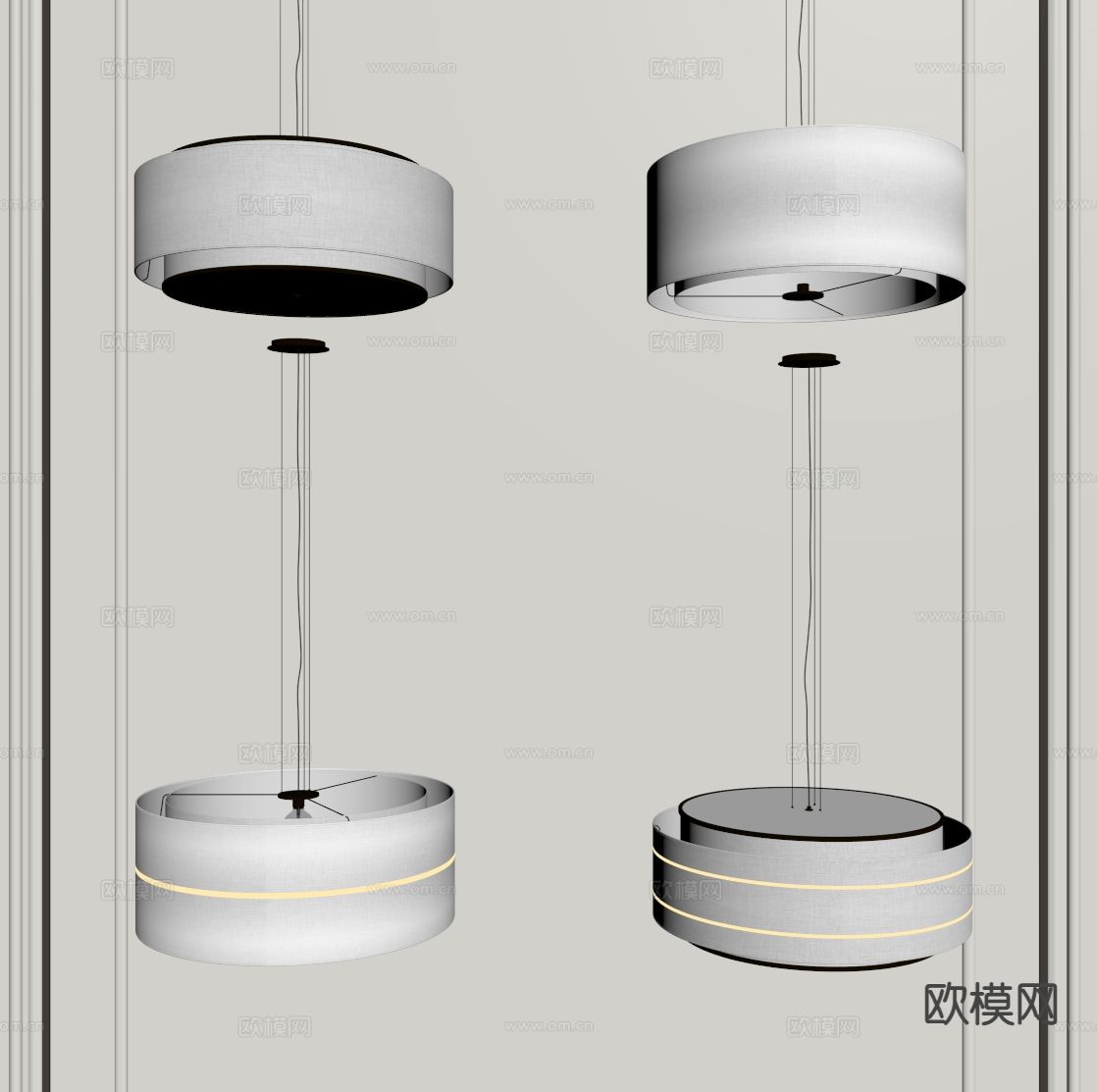 现代吊灯 圆形小吊灯su模型