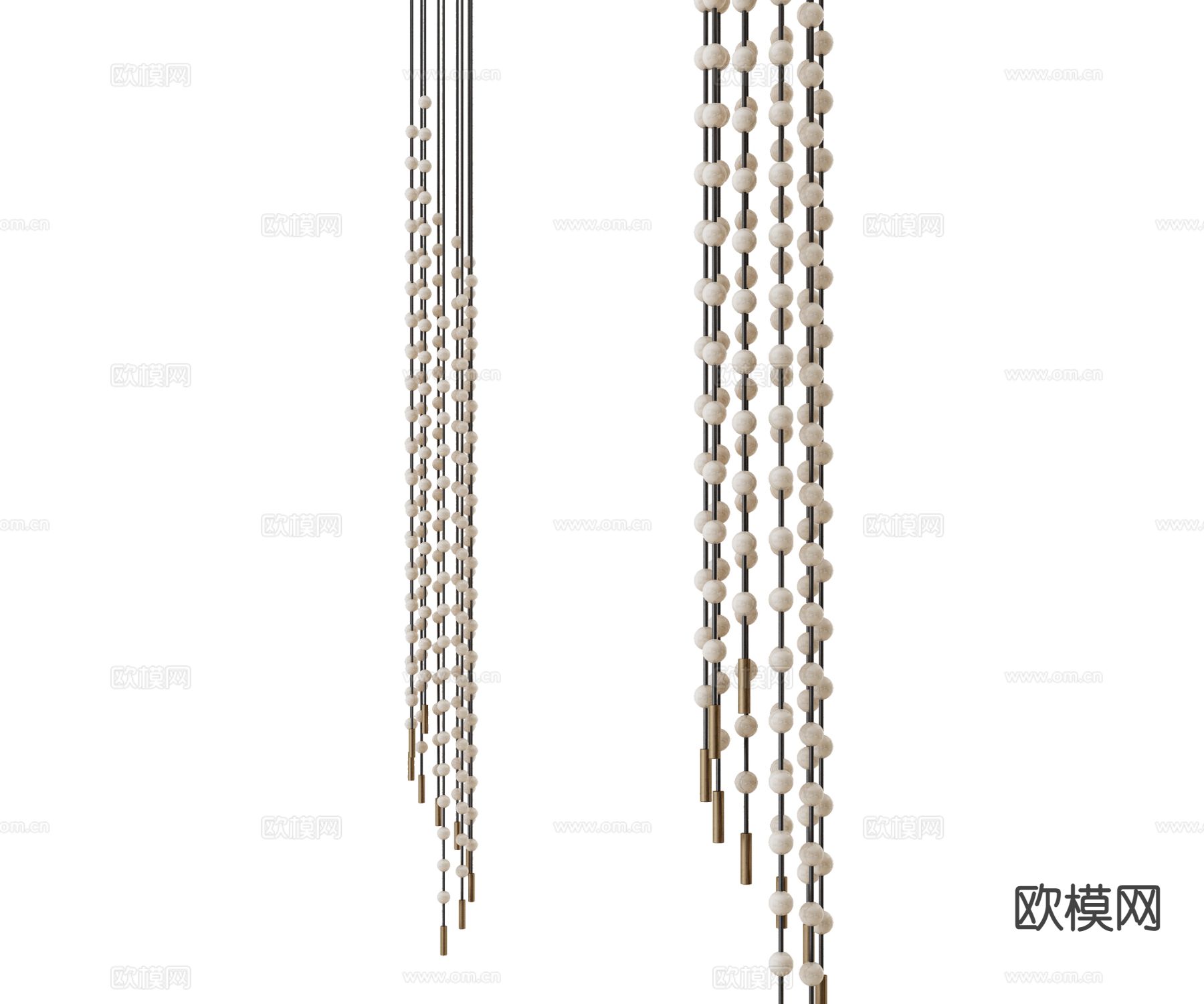 创意吊灯 串珠吊灯su模型