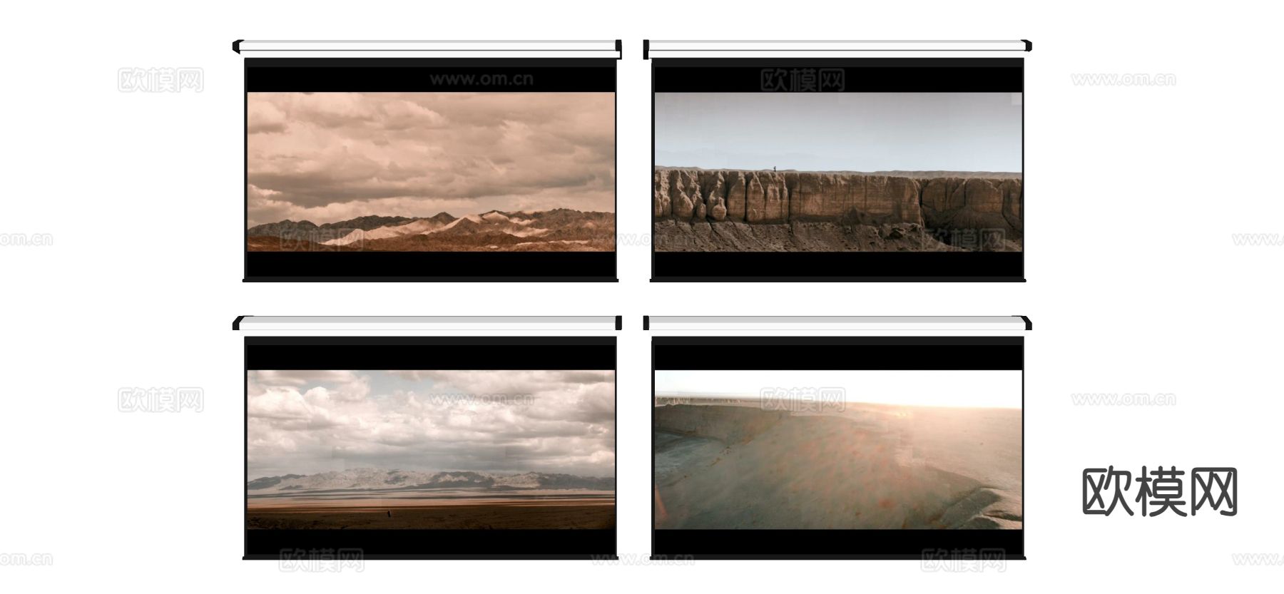 投影仪 幕布su模型下载（渲染图1）