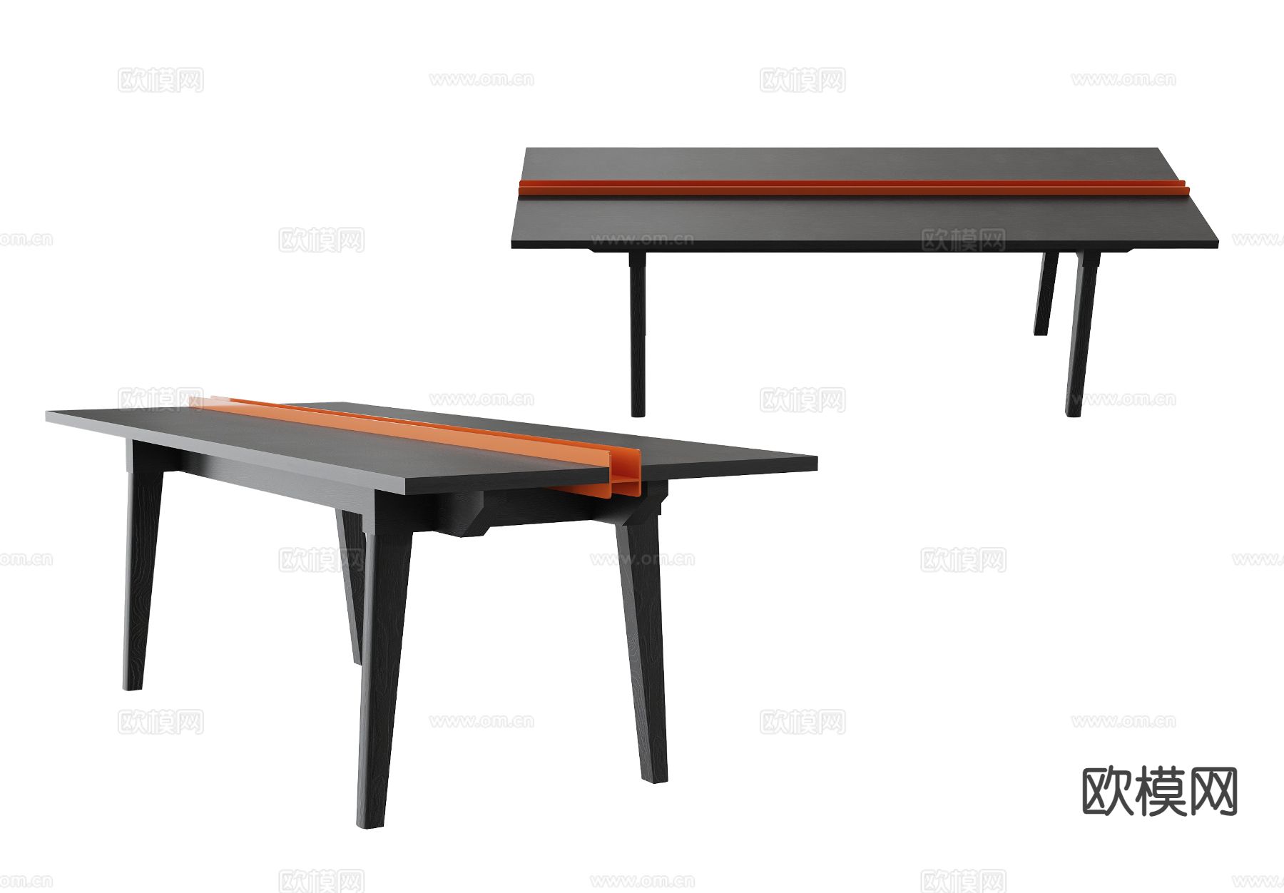 现代方桌 办公桌3d模型下载