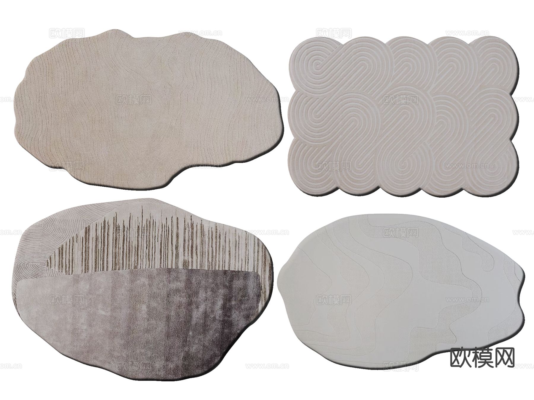 异形地毯 不规则地毯su模型下载（渲染图2）