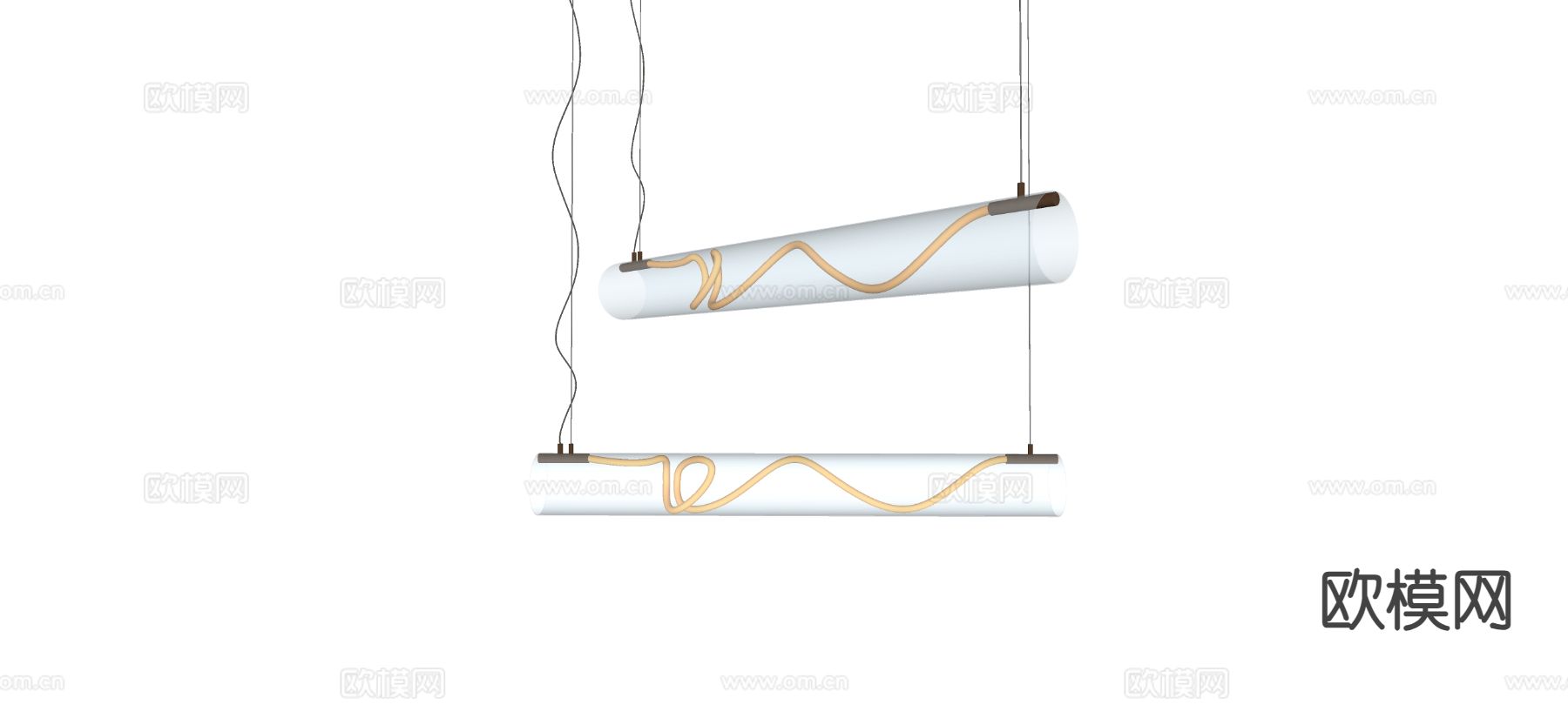 极简吊灯 玻璃吊灯su模型