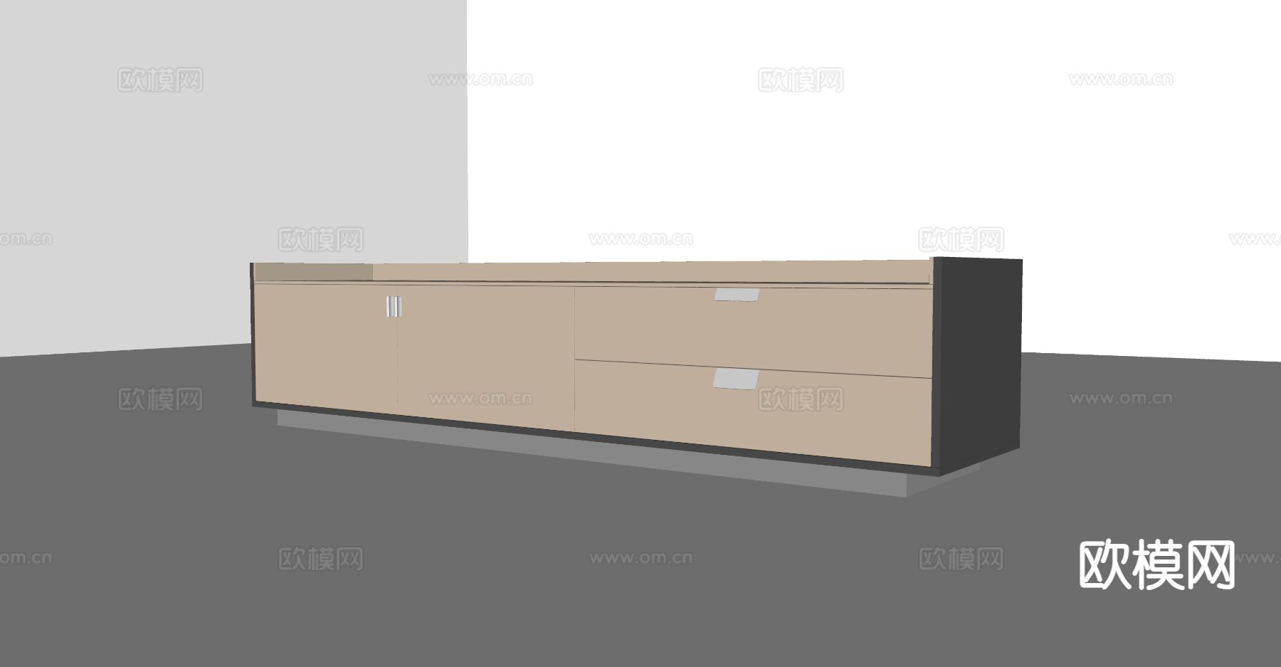 意式极简电视柜su模型