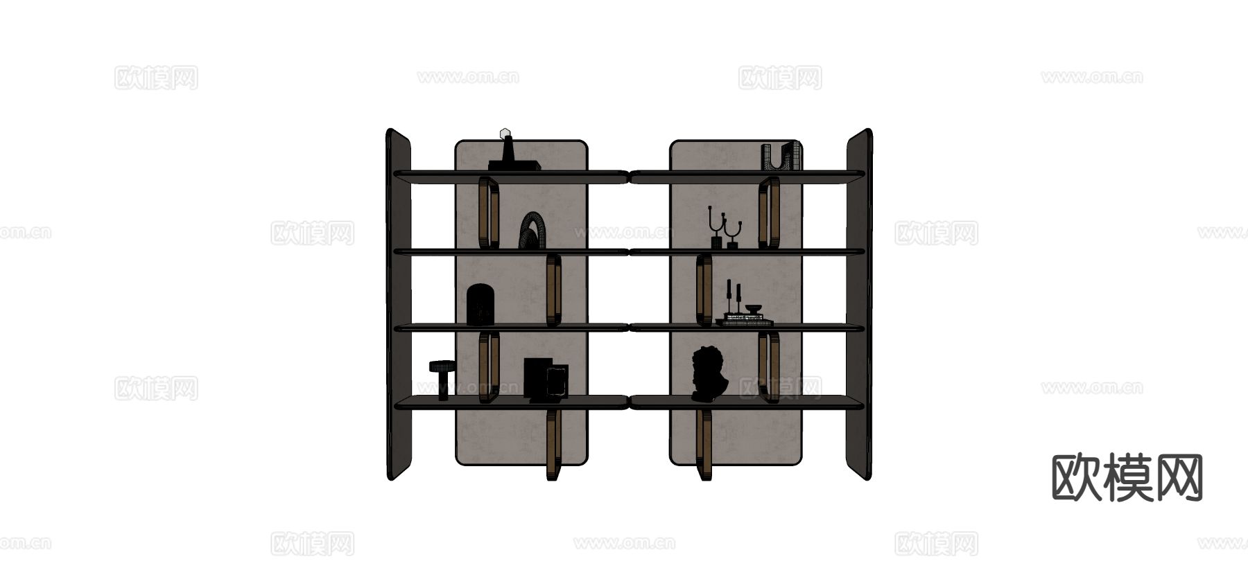 现代装饰架 置物架su模型
