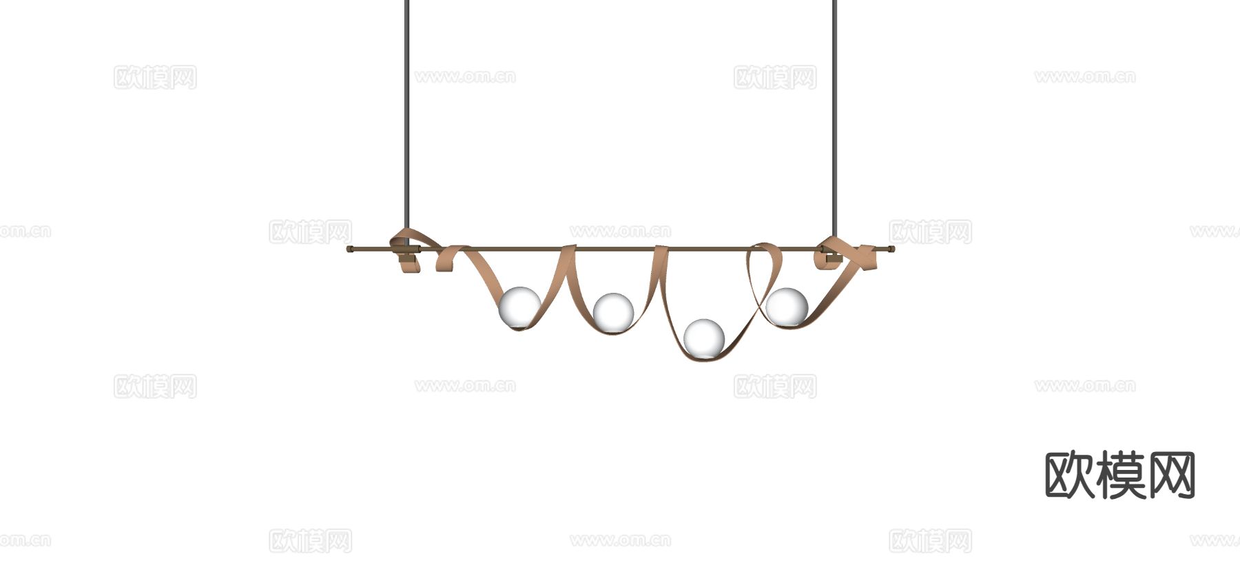 现代吊灯su模型下载（渲染图1）
