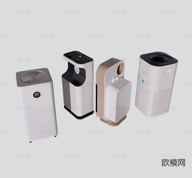 现代空气净化器 净化机3d模型下载