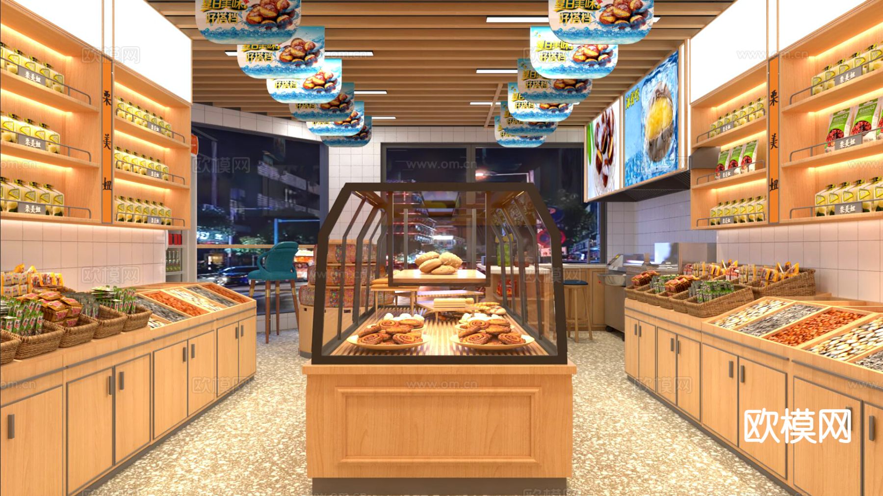 现代干果店 零食店3d模型