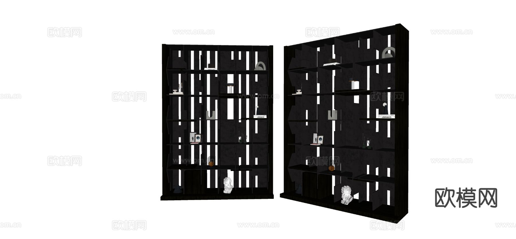 现代装饰架 置物架su模型下载（渲染图1）