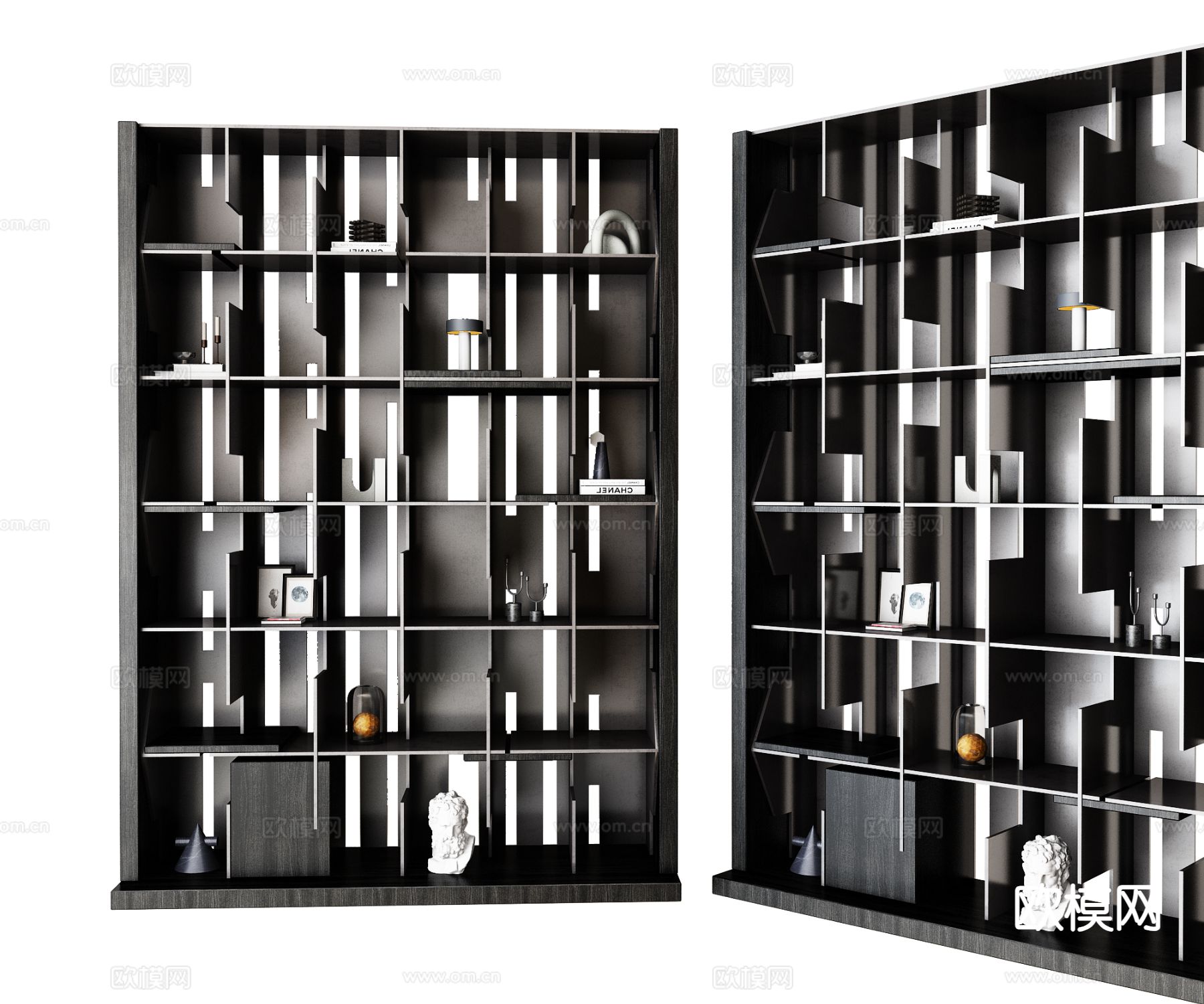 现代装饰架 置物架su模型下载（渲染图2）