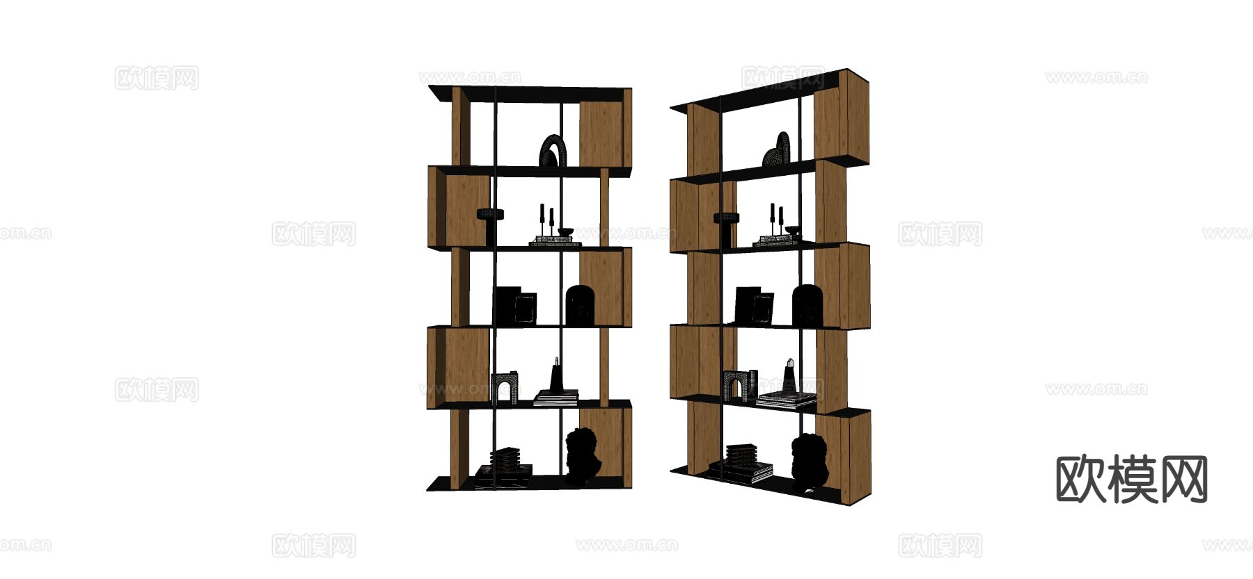 现代装饰架 置物架su模型