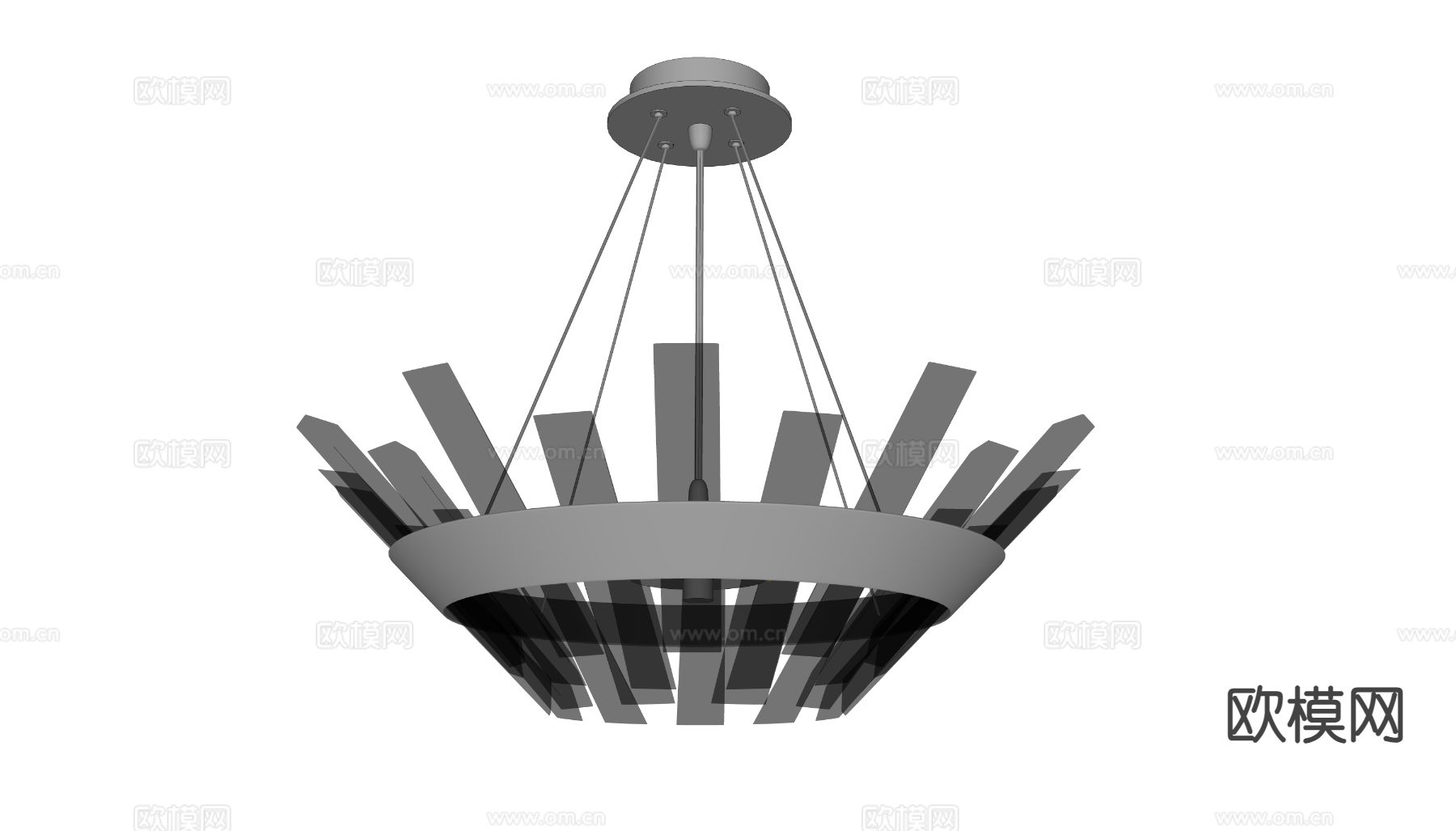 装饰吊灯 玻璃吊灯su模型
