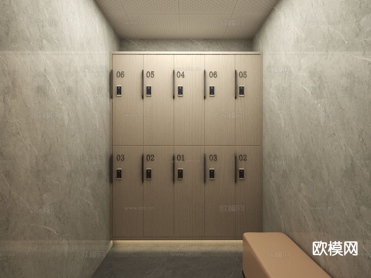 现代后厨 中央厨房3d模型下载（渲染图4）