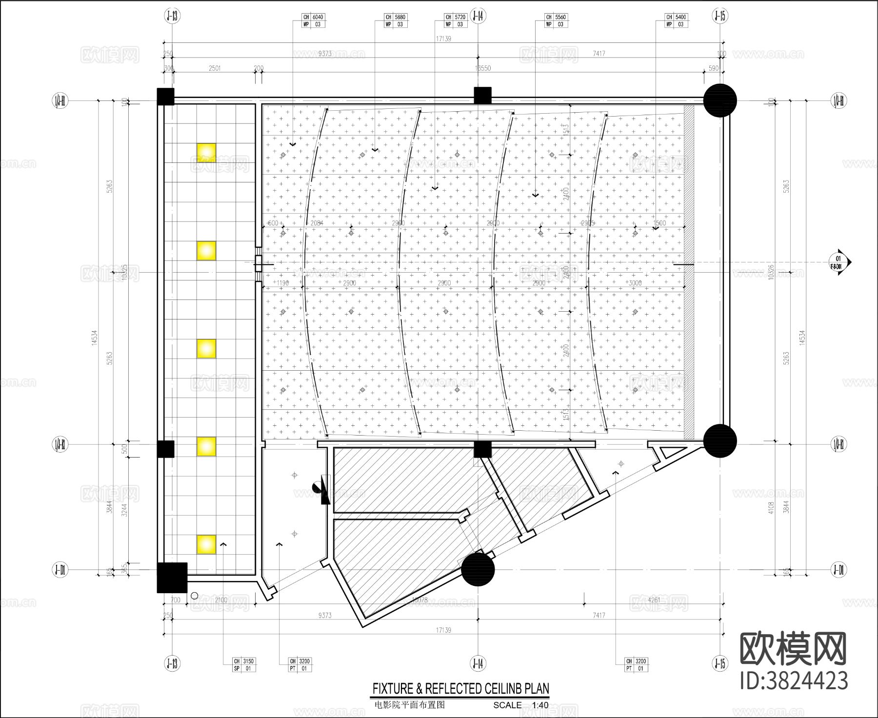 电影院cad施工图