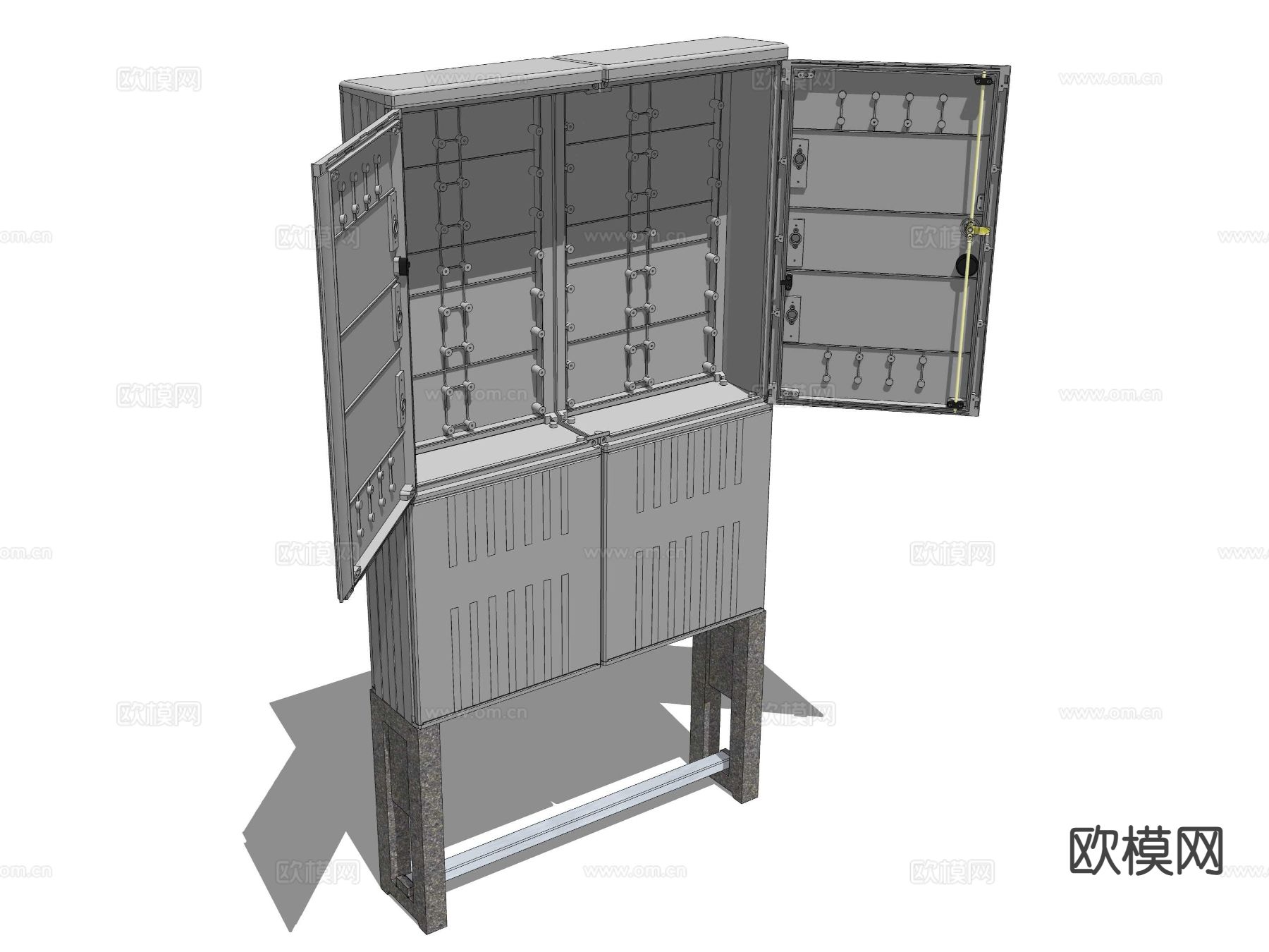 工业箱式配电柜su模型