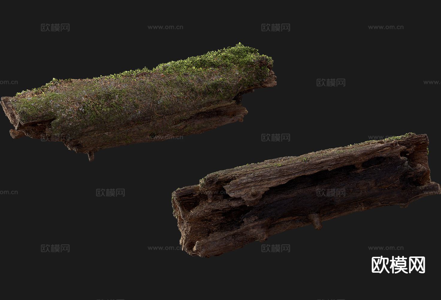 树木 树根 青苔 树皮 树干 枯树3d模型下载