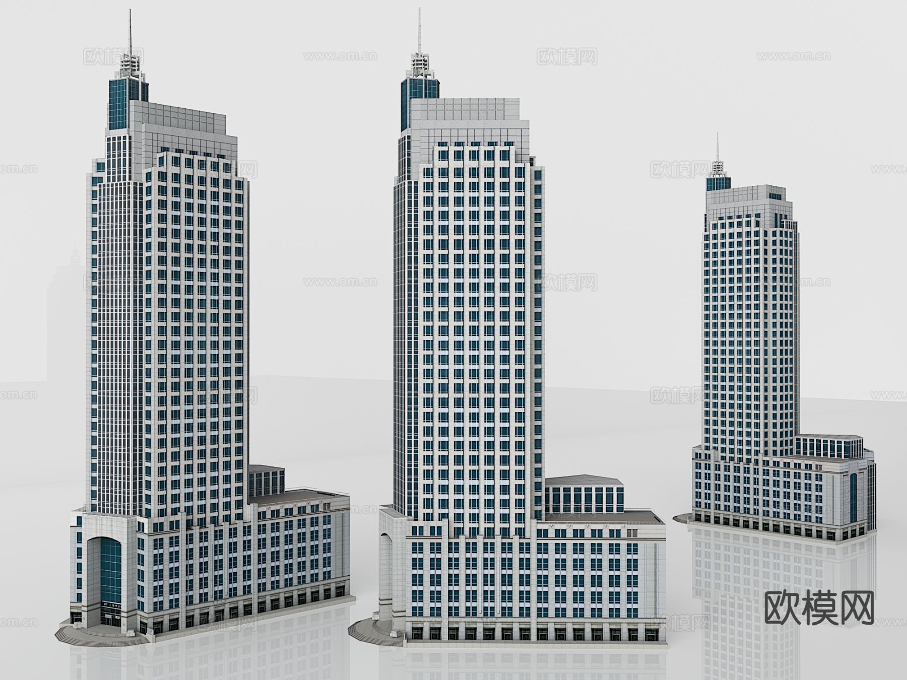 办公楼建筑外观3d模型