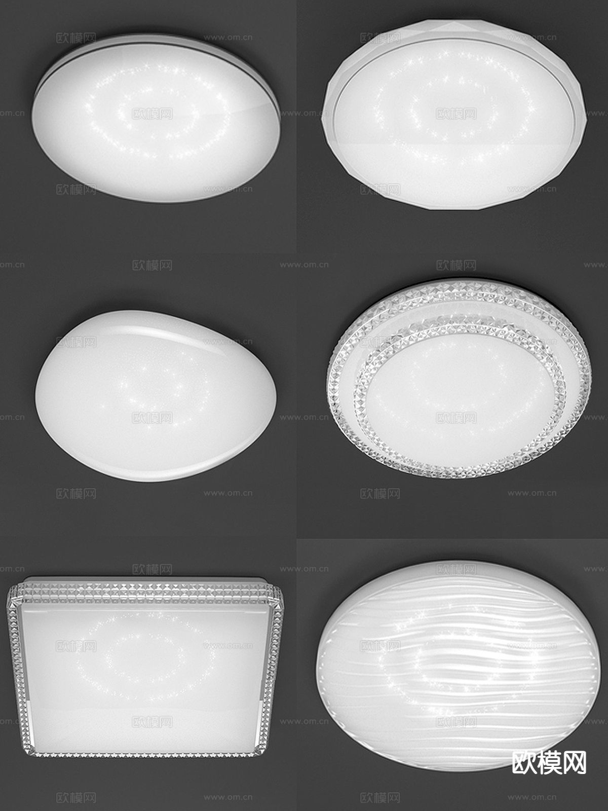 轻奢吸顶灯 卧室灯 客厅灯3d模型