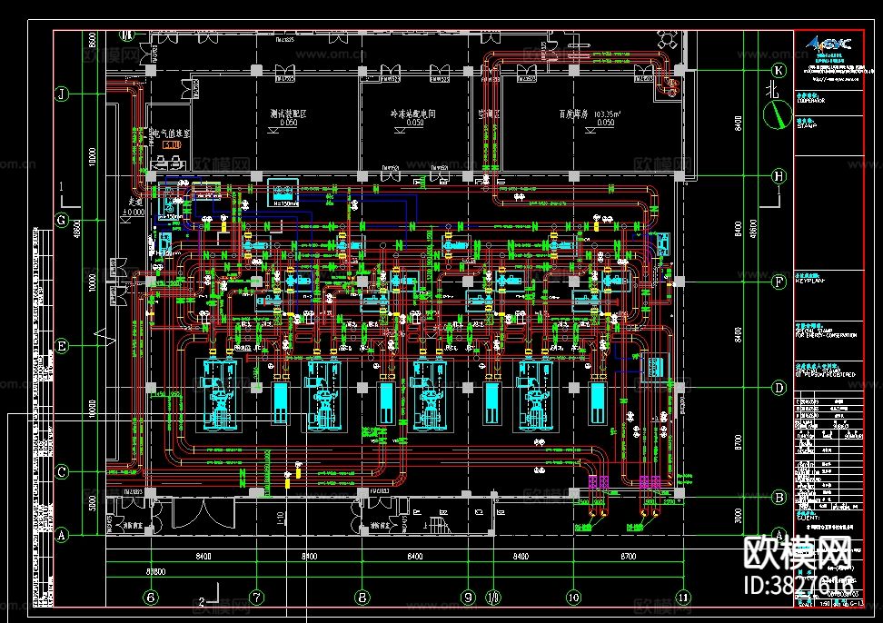 百度常州数据中心cad施工图下载（渲染图1）