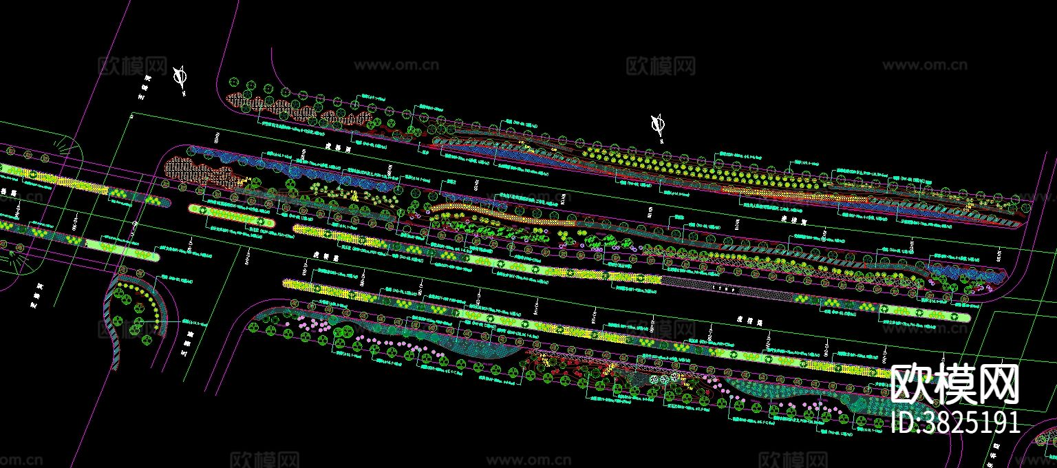 道路绿化设计图纸