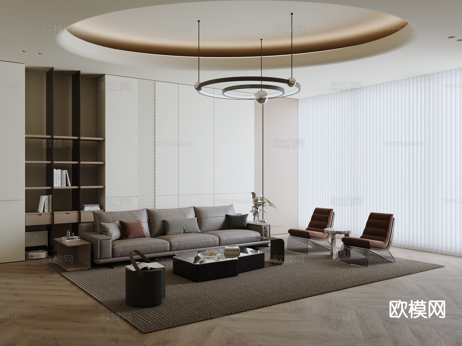 现代组合沙发3d模型下载