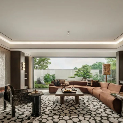 UHOUSE设计|中古风大平层客厅