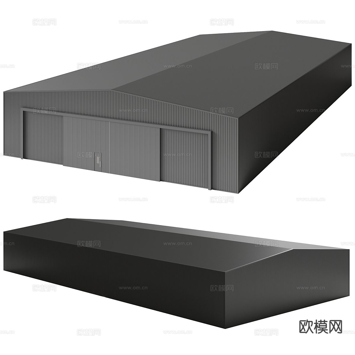 物流仓库 工厂 仓储厂房 机库3d模型