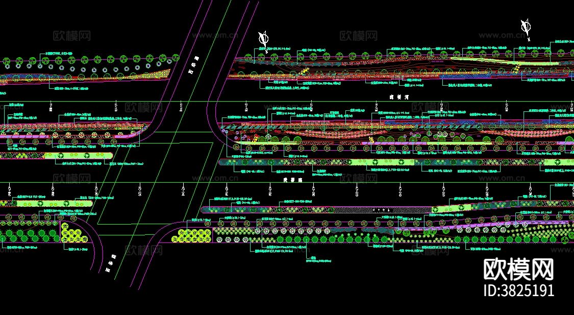 道路绿化设计图纸