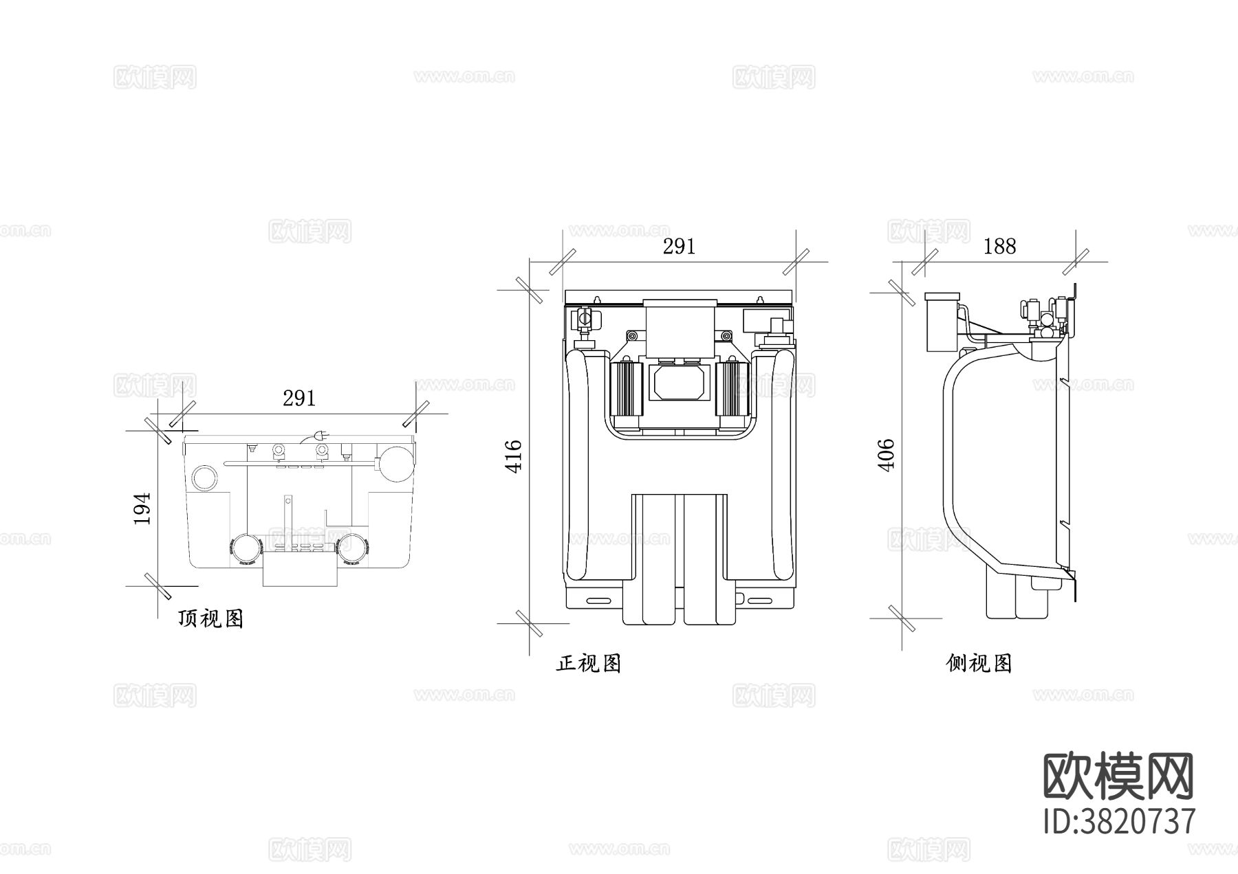 过滤净水器 净水器 过滤器cad图库