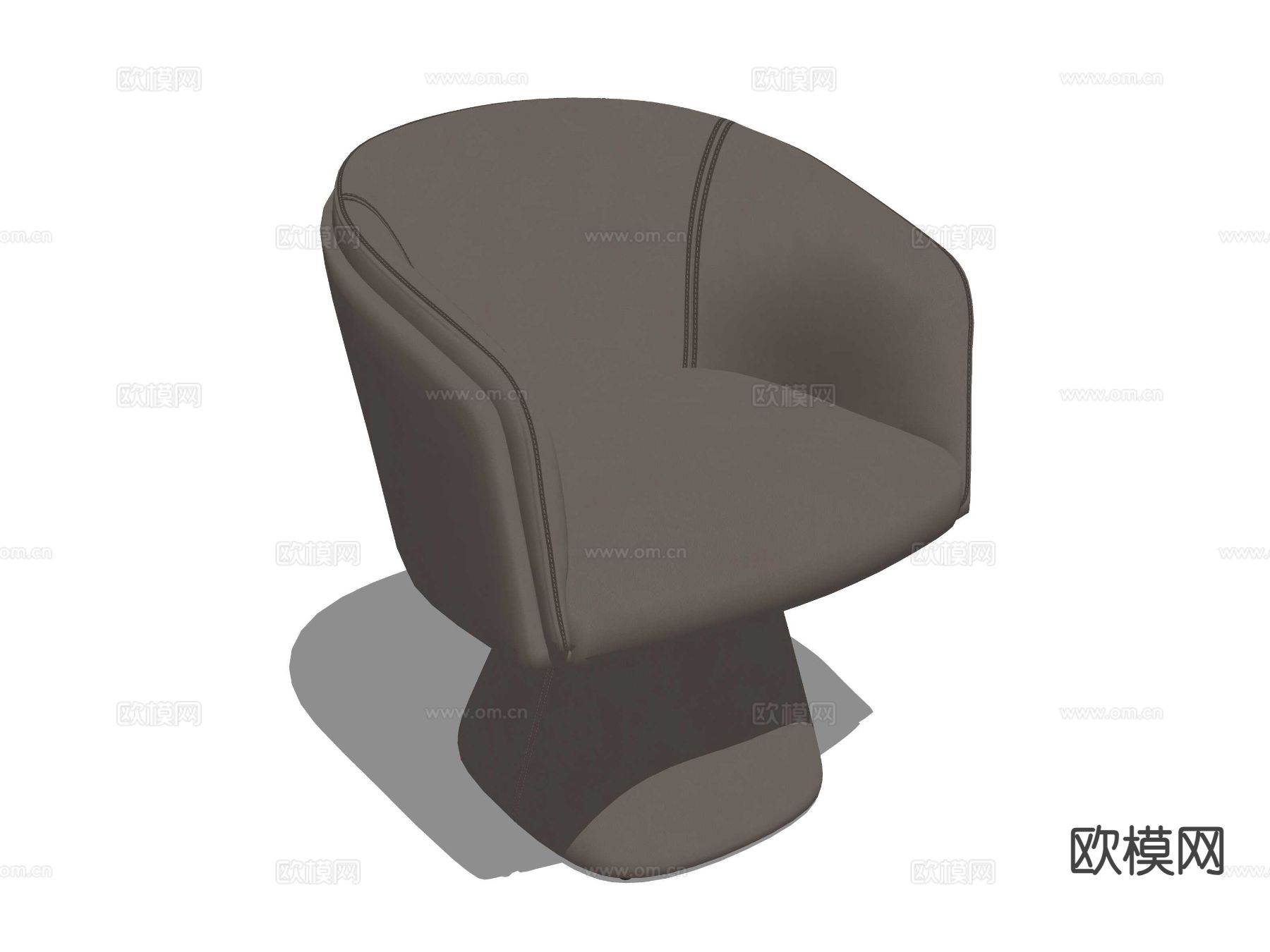 现代休闲椅su模型下载（渲染图1）
